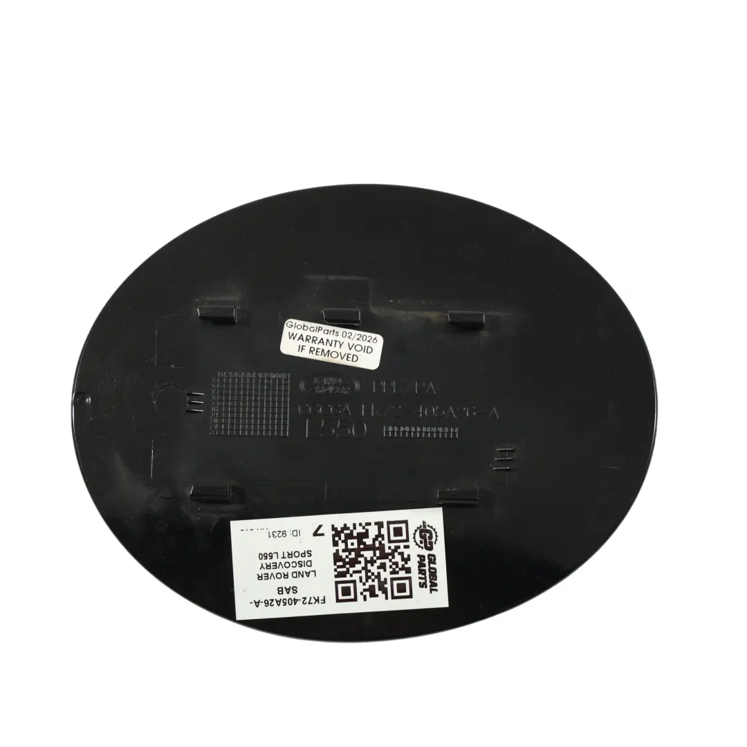Copertura Sportello Carburante Santorini Black 820 per Land Rover L550 con numero di parte FK72-405A26-A Land Rover L550 Copertura Sportello Carburante Santorini Black 820 - SKU FK72-405A26-A-SAB - Numero di parte FK72-405A26-A