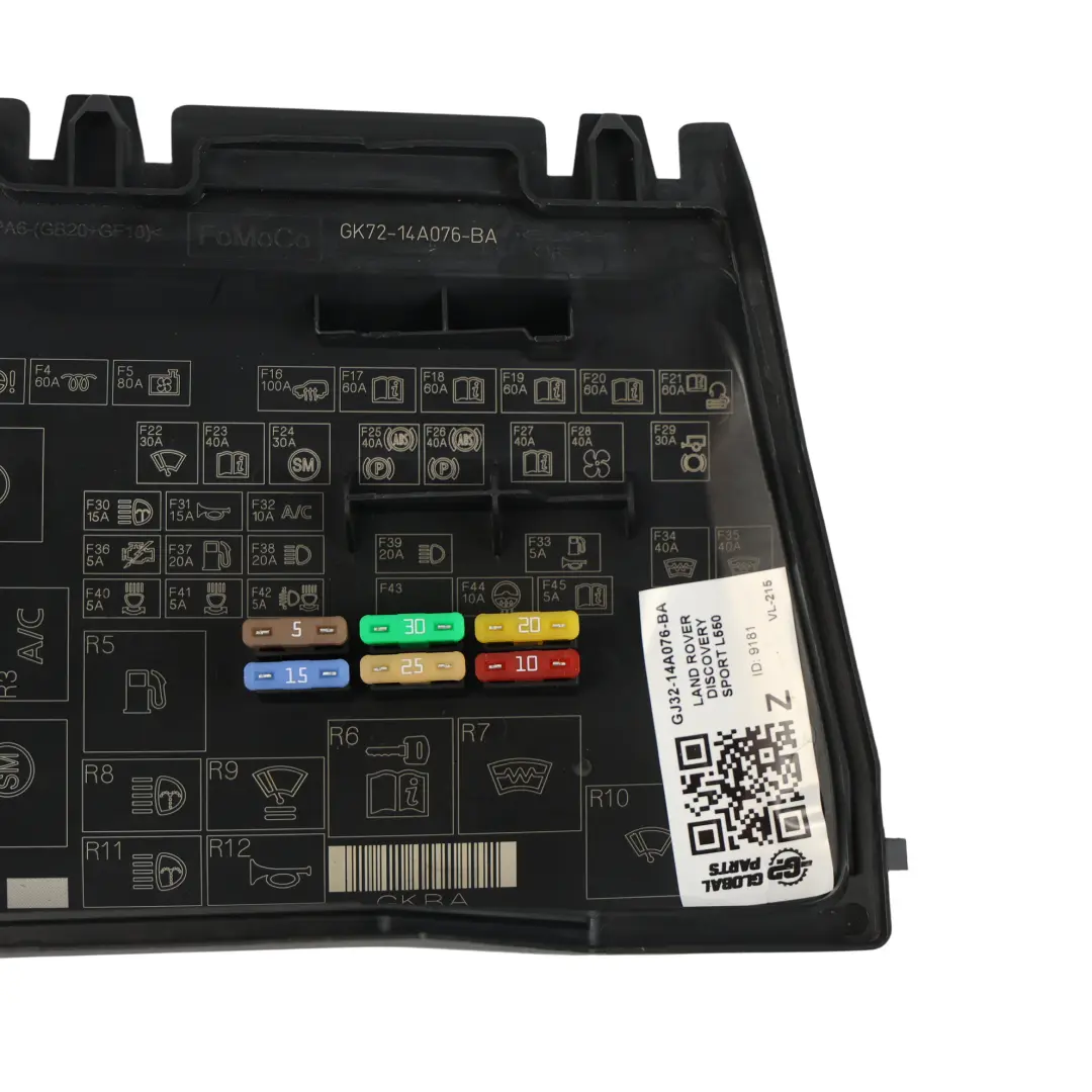 Land Rover Discovery Sport L550 Tapa De La Caja De Fusibles - SKU GK72-14A076-BA - Número de pieza GJ32-14A076-BA