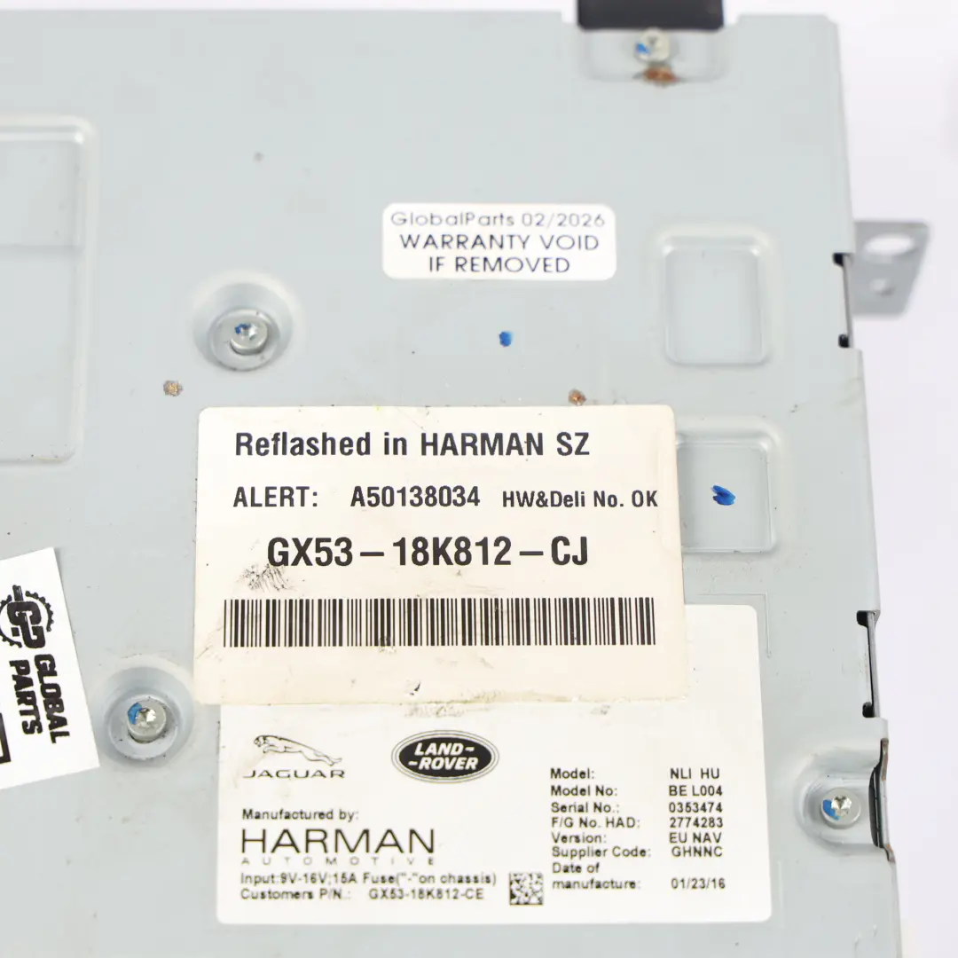 Radio CD Player Multimedia Unit to Land Rover Discovery Sport L550 with Part number GX53-18K812-CJ Land Rover Discovery Sport L550 Radio CD Player Multimedia Unit - SKU GX53-18K812-CJ - Part number GX53-18K812-CJ