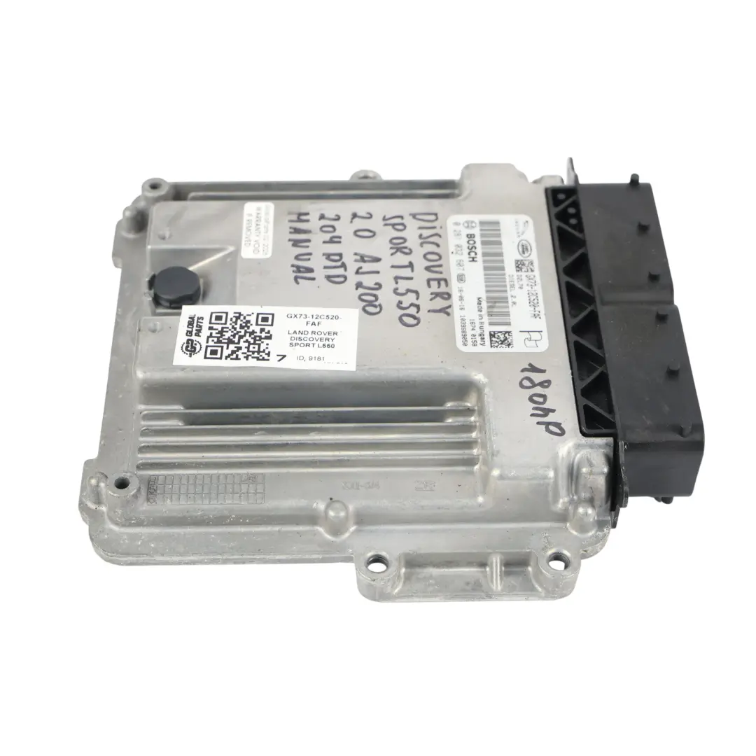 Land Rover Discovery L550 2.0 204DT 180HP 4X4 Motor ECU Manual - SKU GX73-12C520-FAF - Número de pieza GX73-12C520-FAF