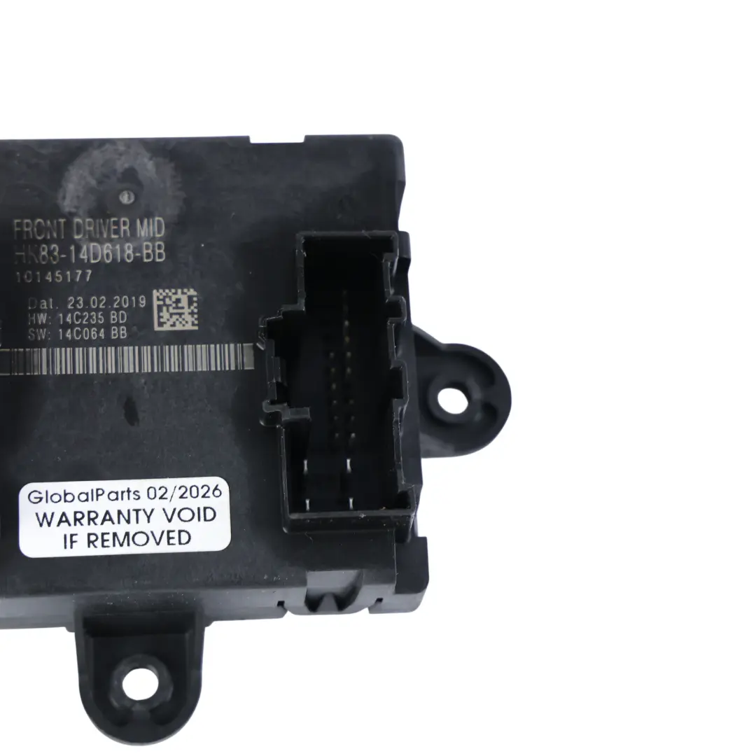 Módulo Control Puerta Lado Conductor para Land Rover Discovery L550 con número de pieza HK83-14D618-BB Land Rover Discovery L550 Módulo Control Puerta Lado Conductor - SKU HK83-14D618-BB - Número de pieza HK83-14D618-BB