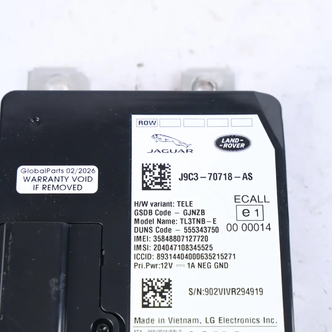 L550Module Télématique Bluetooth pour Land Rover Discovery Sport à propos du numéro de pièce J9C3-70718-AS Land Rover Discovery Sport L550Module Télématique Bluetooth - SKU J9C3-70718-AS - Numéro de pièce J9C3-70718-AS