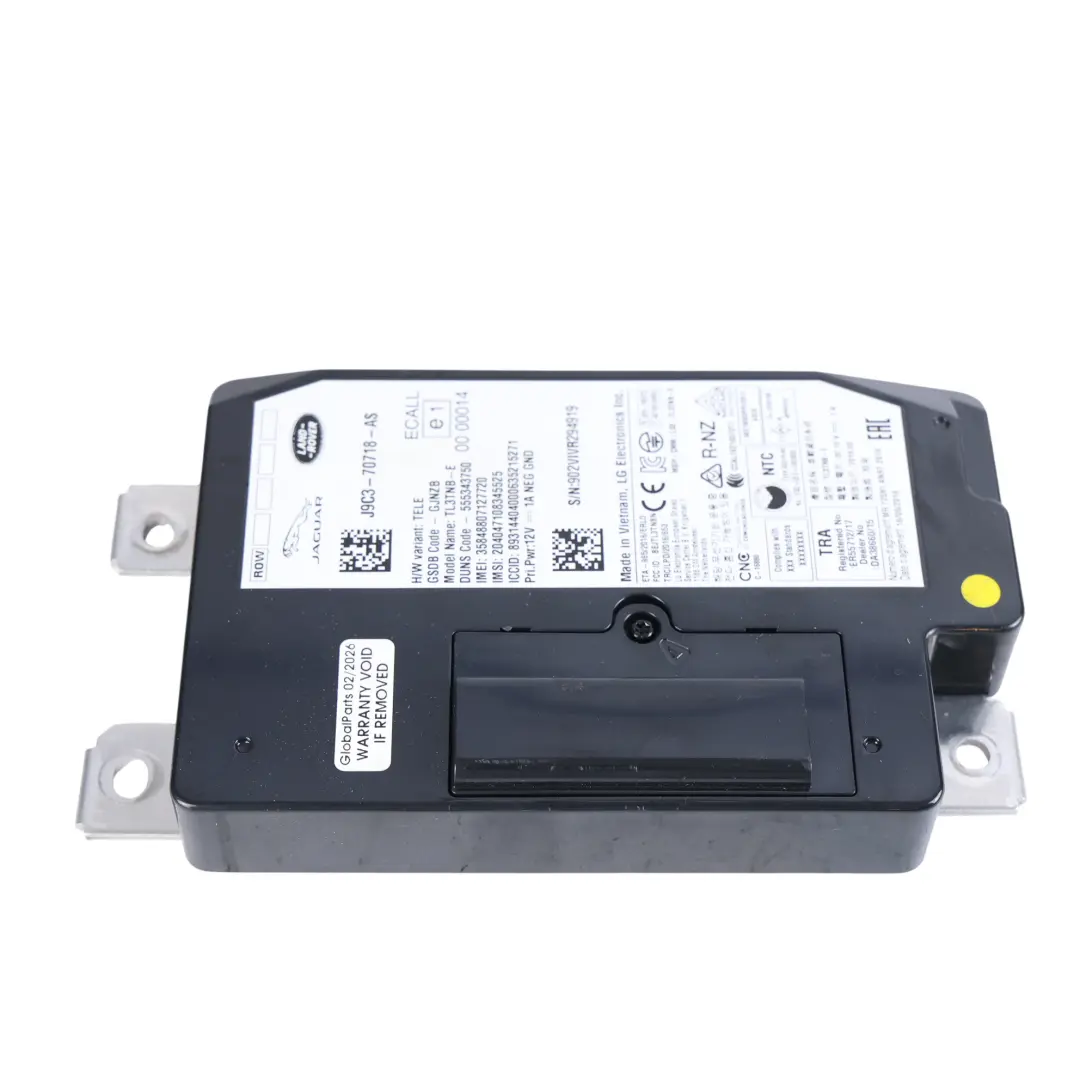 Modulo Bluetooth Telematico per Land Rover Discovery Sport L550 con numero di parte J9C3-70718-AS Land Rover Discovery Sport L550 Modulo Bluetooth Telematico - SKU J9C3-70718-AS - Numero di parte J9C3-70718-AS