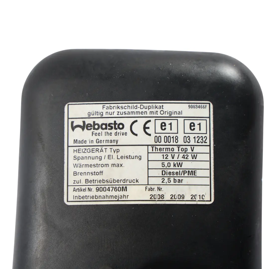 Webasto Zusatzheizgerät 2.7 Diesel für Range Rover Sport L320 mit Teilenummer JEC000791 Range Rover Sport L320 Webasto Zusatzheizgerät 2.7 Diesel - SKU JEC000791 - Teilenummer JEC000791