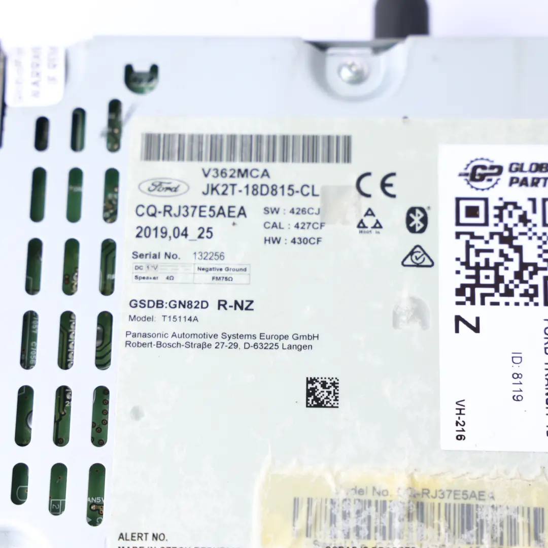 Ford TRANSIT 12 Autoradio - SKU JK2T-18D815-CL - Numéro de pièce JK2T-18D815-CL