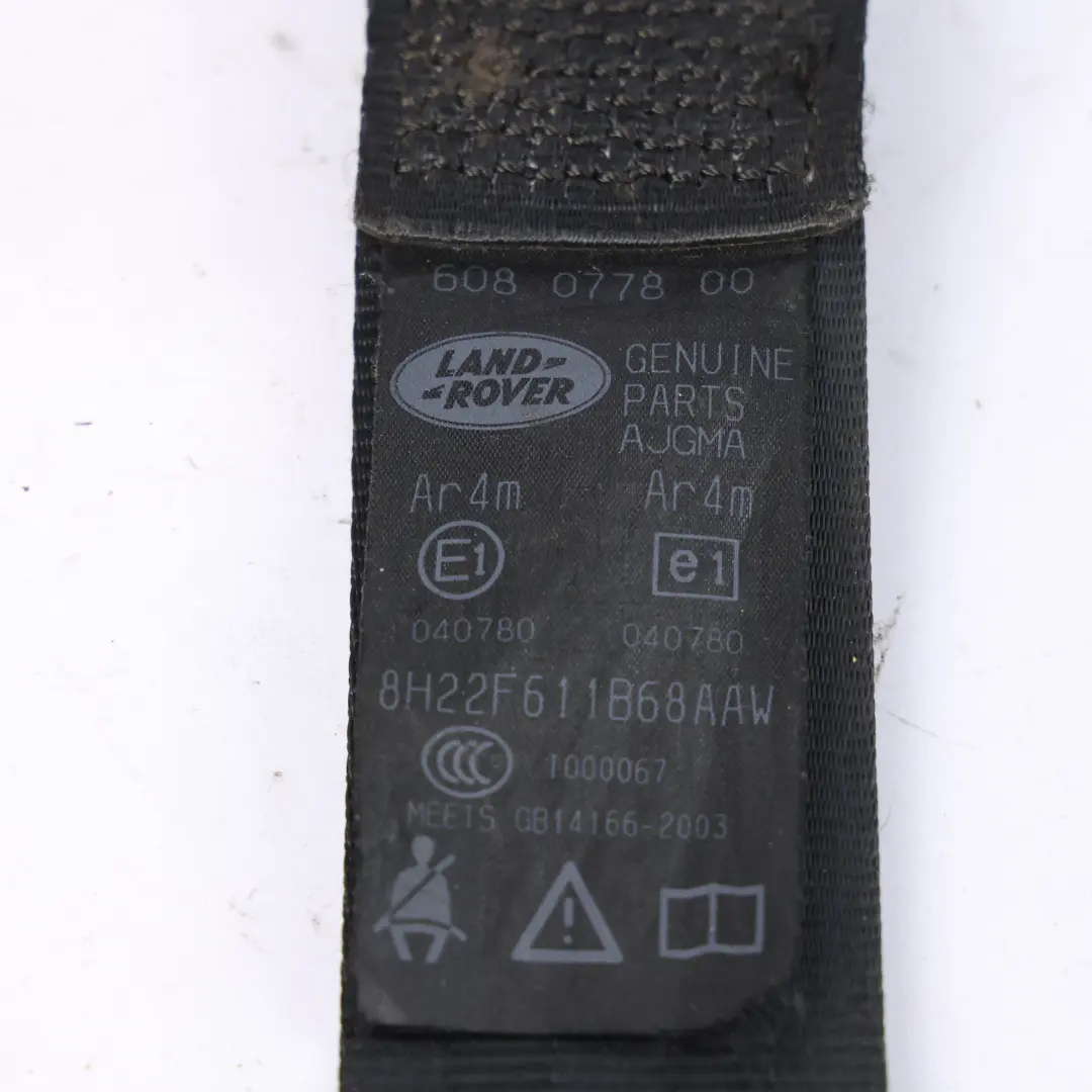 Belt Black Rear Right O/S 8H22F611B68AAW to Land Rover Discovery 3 L319 Seat with Part number LR009272 Land Rover Discovery 3 L319 Seat Belt Black Rear Right O/S 8H22F611B68AAW - SKU LR009272 - Part number LR009272