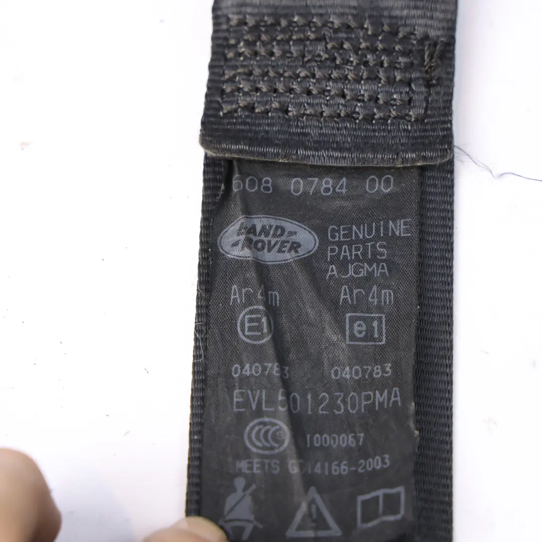 Land Rover Discovery 3 L319 Seat Belt Black 3rd Row Rear Right O/S EVL501230PMA - SKU LR009311 - Part number LR009311