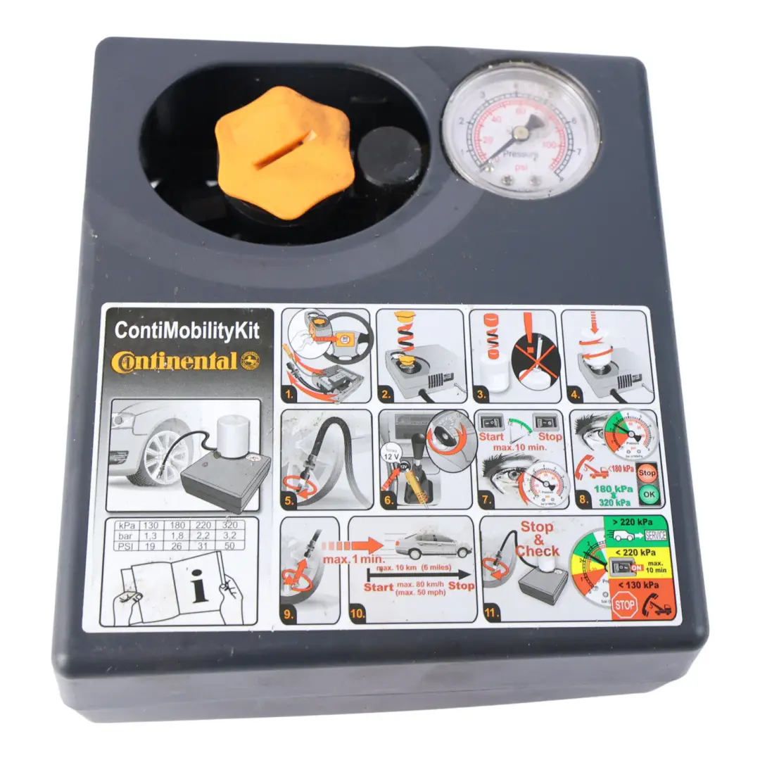 Luftkompressor Pumpe Inflator Contimobility Kit für Range Rover L538 Continental mit Teilenummer LR050994 Range Rover L538 Continental Luftkompressor Pumpe Inflator Contimobility Kit - SKU LR050994 - Teilenummer LR050994