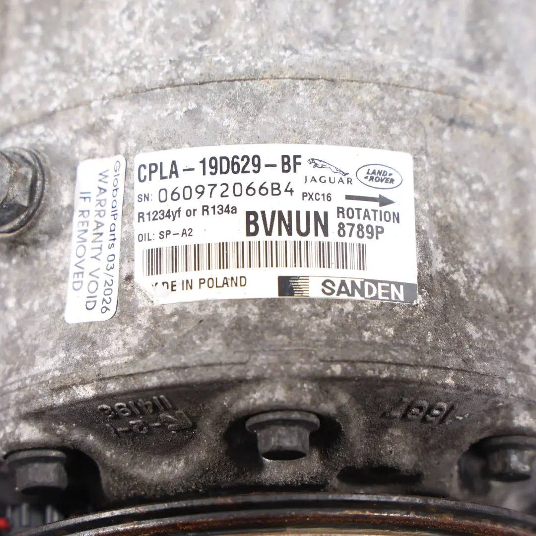 Land Rover Discovery Sport L550 A/C Air Condition Compressor Pump CPLA-19D629-BF - SKU LR112585 - Part number LR112585