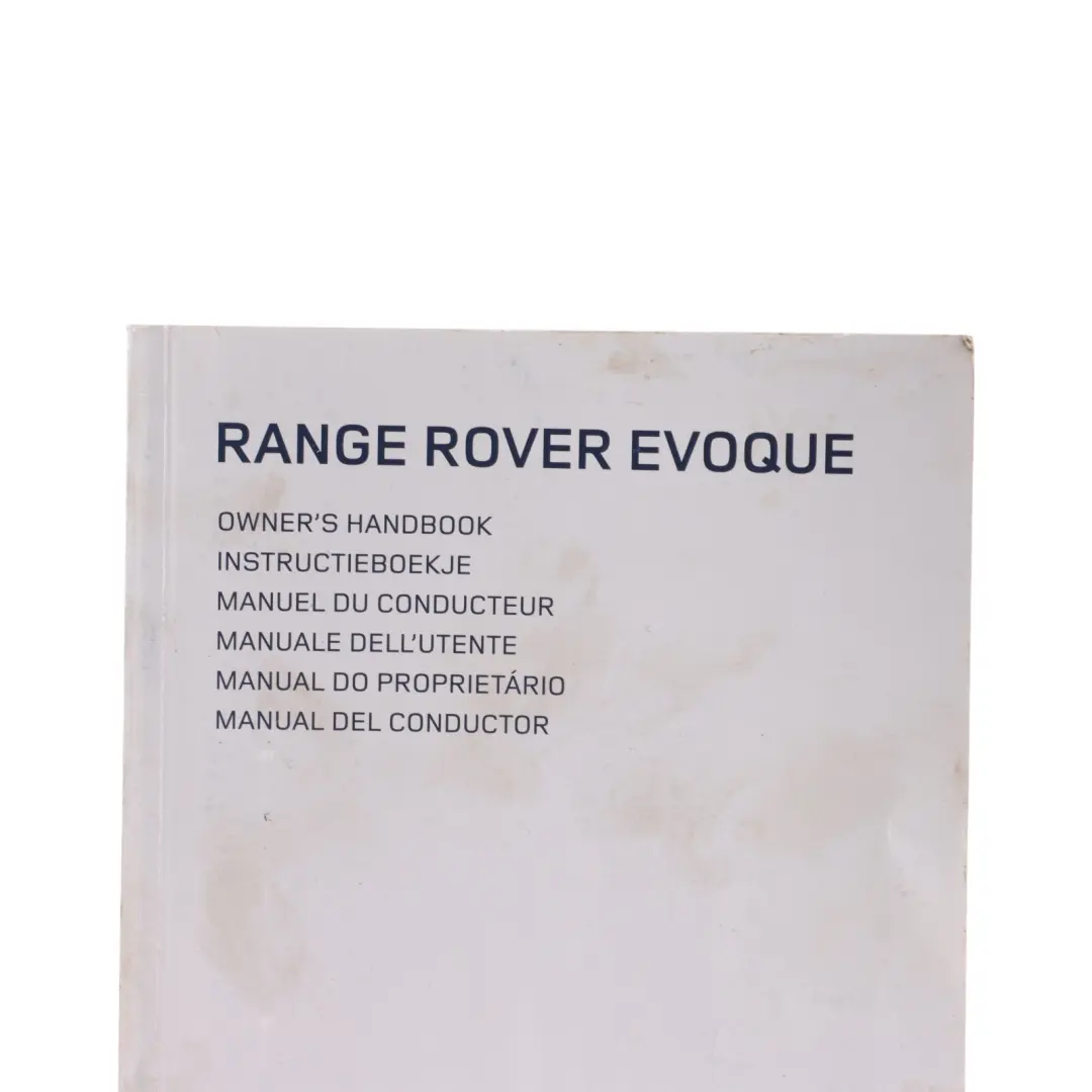 Range Rover Evoque L538 Owner's Manual Handbook Pouch Wallet Case - SKU LRL100260152 - Part number LRL100260152