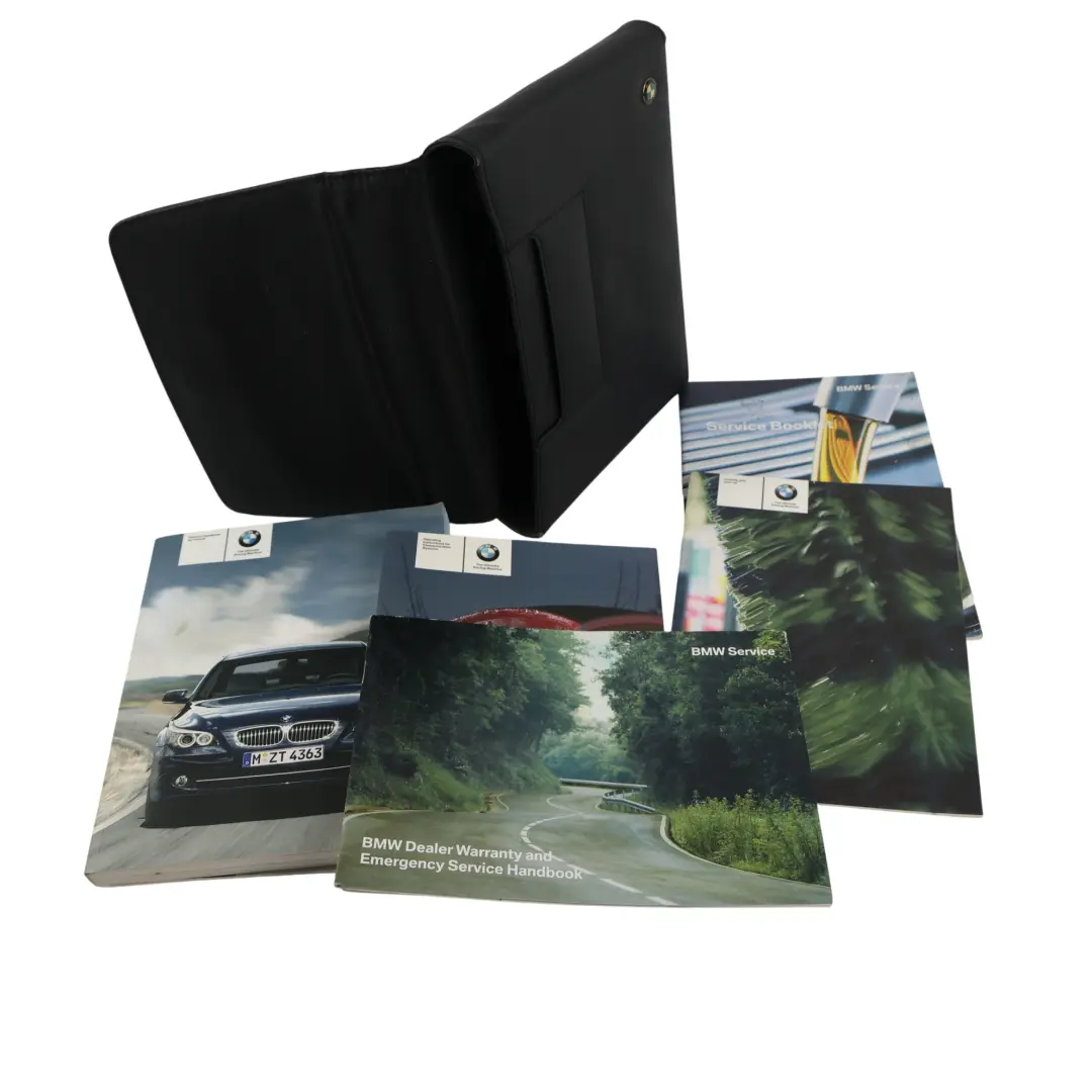 BMW E60 E61 LCI Service Booklet Owner's Handbook Books Set Case - SKU P0014024-2 - Part number 0014024