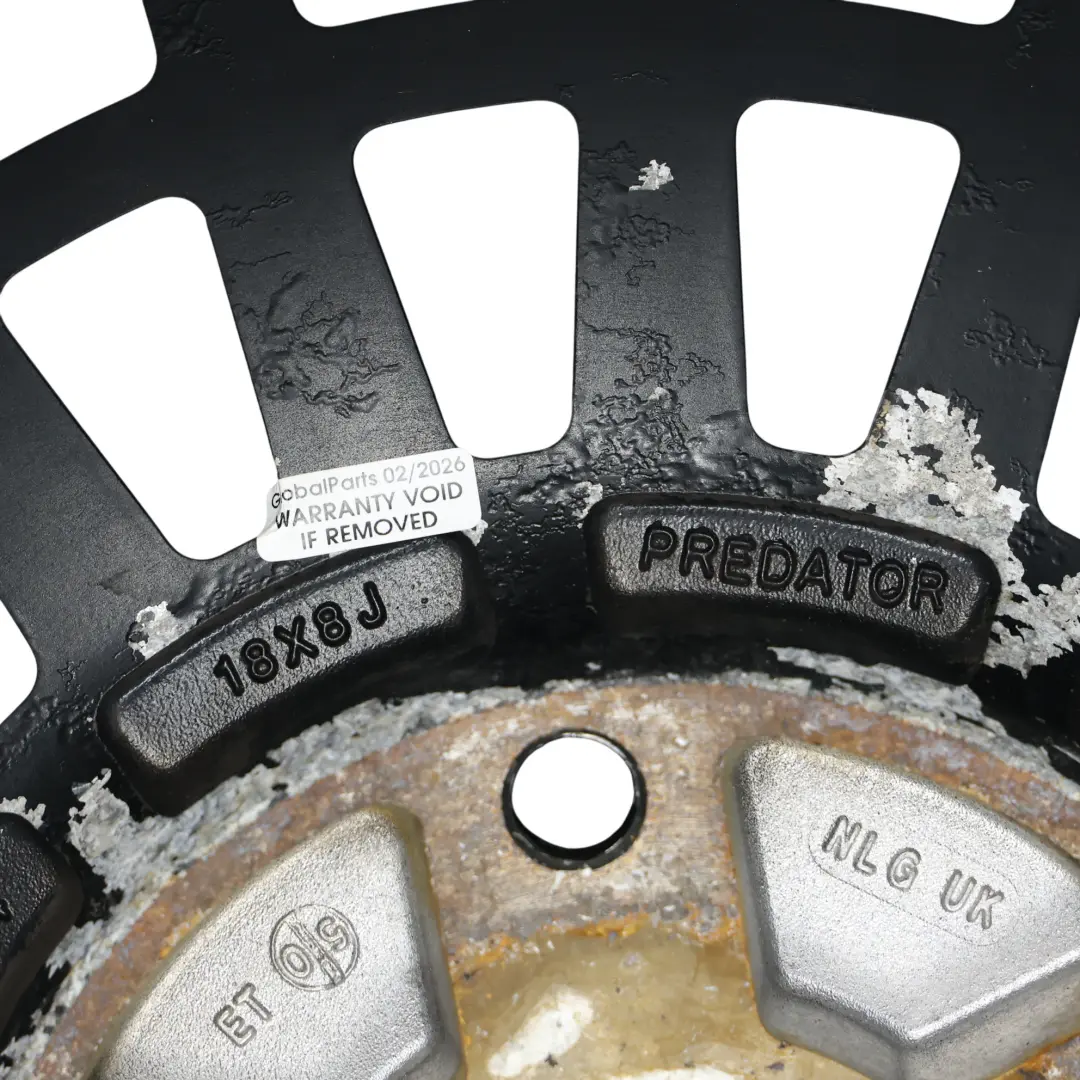  Predator Iconic Schwarz Matt Felge 18" 8J ET:50 - SKU PREDATOR-VIA-18-1 - Teilenummer PREDATOR-VIA-18