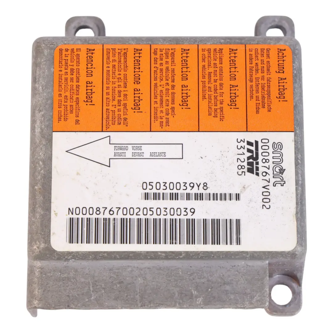 Luft Modul Steuergerät SRS 0008767V002 für Smart Roadster 452 mit Teilenummer Q0008767V002 Smart Roadster 452 Luft Modul Steuergerät SRS 0008767V002 - SKU Q0008767V002 - Teilenummer Q0008767V002