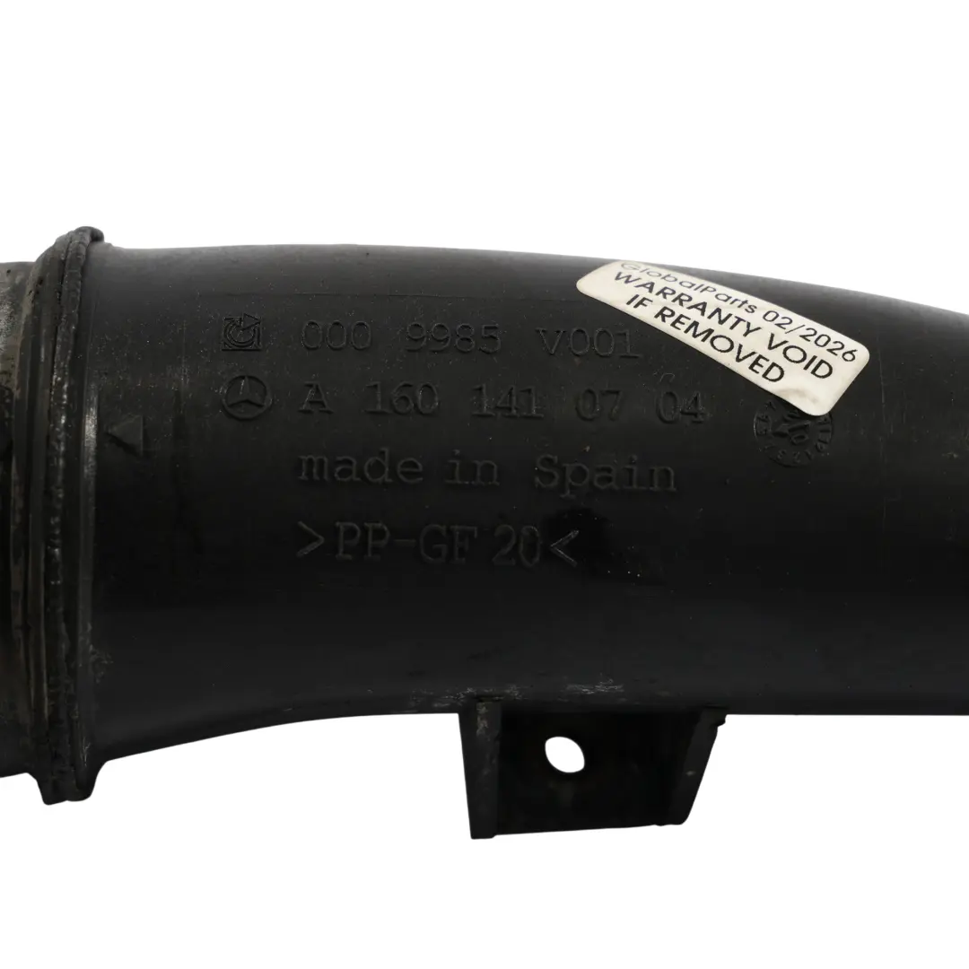 Smart W452 Petrol Turbo Air Intake Pipe Hose Tube A1601410704 - SKU Q0009985V001000000 - Part number Q0009985V001000000