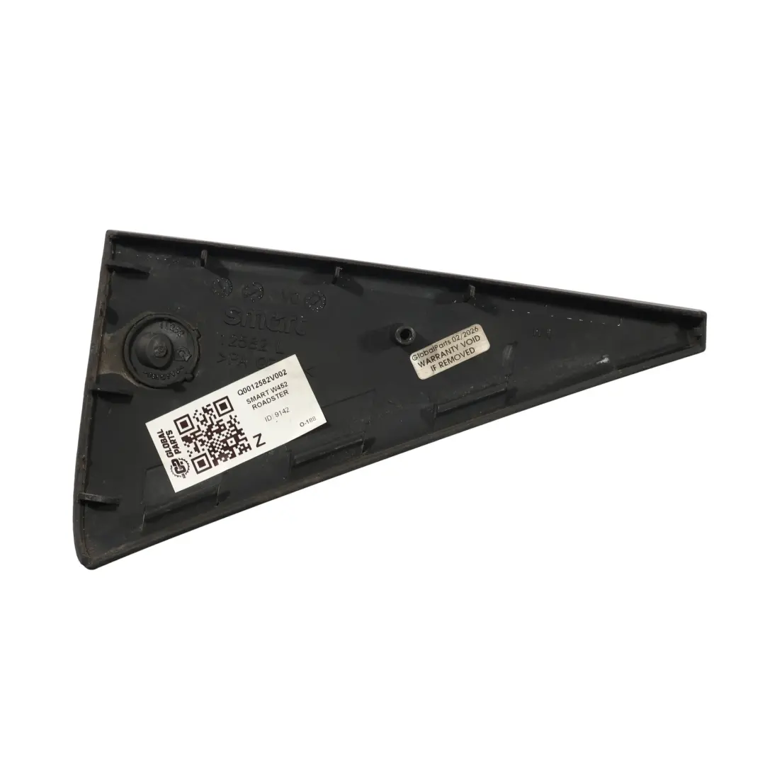  Drzwi Smart 452 Roadster Osłona Panelu Czarna Przód Lewa 12582 - SKU Q0012582V002 - Numer Części Q0012582V002