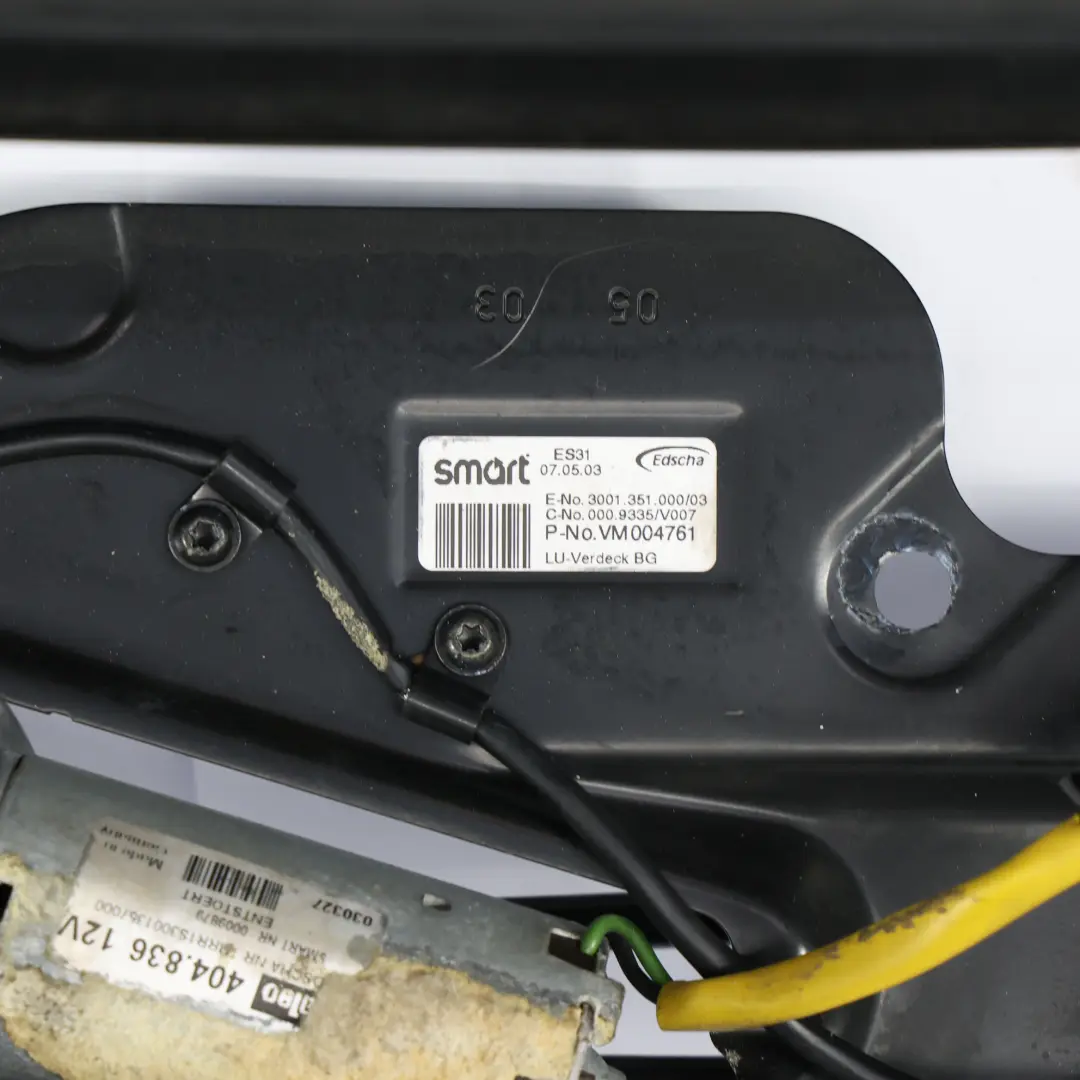 Soft Top Pieghevole Telaio Del Tetto Guida Montaggio per Smart 452 Roadster con numero di parte Q0014820V001000000 Smart 452 Roadster Soft Top Pieghevole Telaio Del Tetto Guida Montaggio - SKU Q0014820V001000000 - Numero di parte Q0014820V001000000