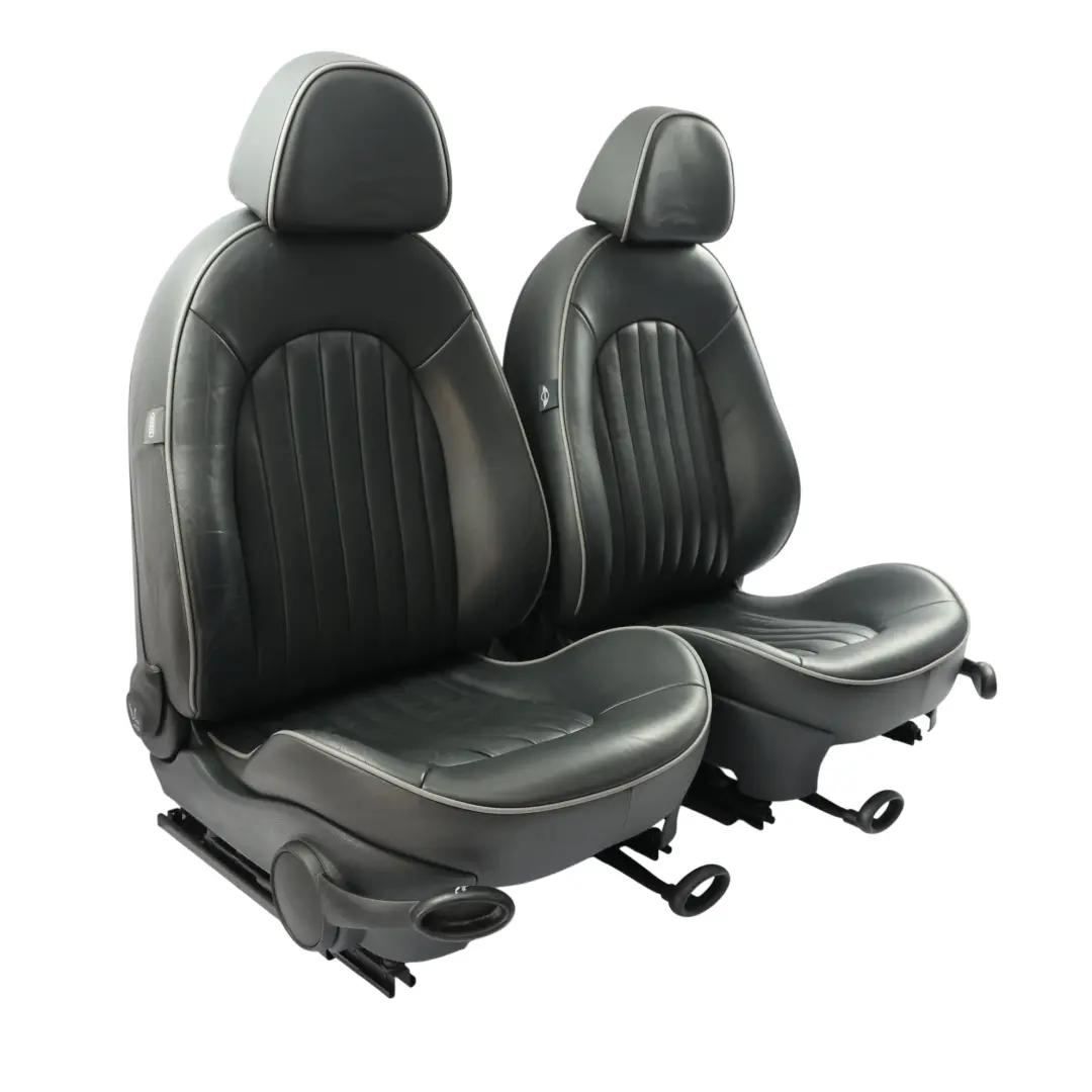 Leather Seats Mini R50 English Park Lane Heated Panther Black Front Rear Seat to with Part number 6971124 Leather Seats Mini R50 English Park Lane Heated Panther Black Front Rear Seat - SKU R50-ENGLISH-LEATHER-SEATS-LNPN - Part number 6971124
