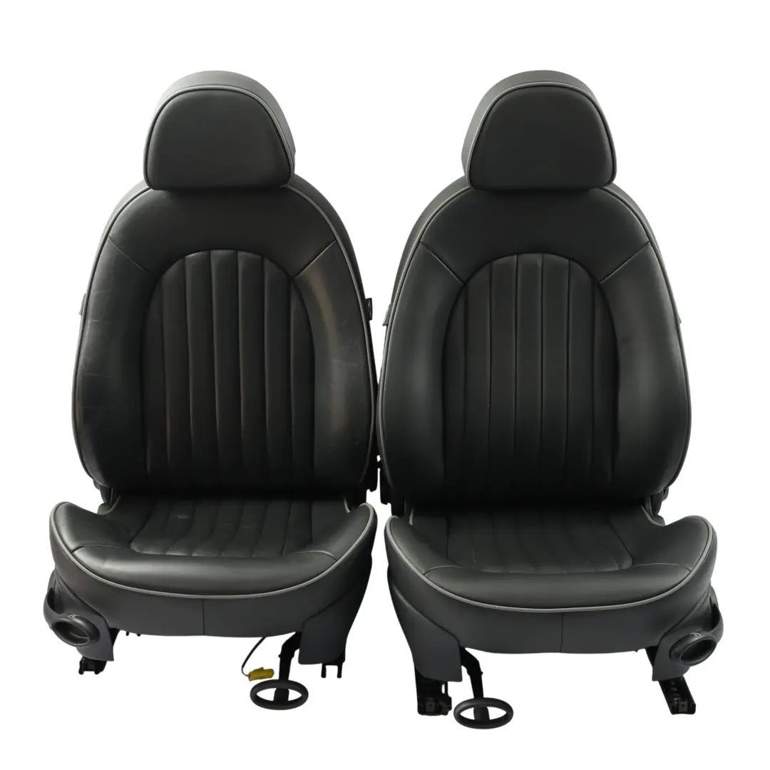  Leather Seats Mini R50 English Park Lane Heated Panther Black Front Rear Seat - SKU R50-ENGLISH-LEATHER-SEATS-LNPN - Part number 6971124
