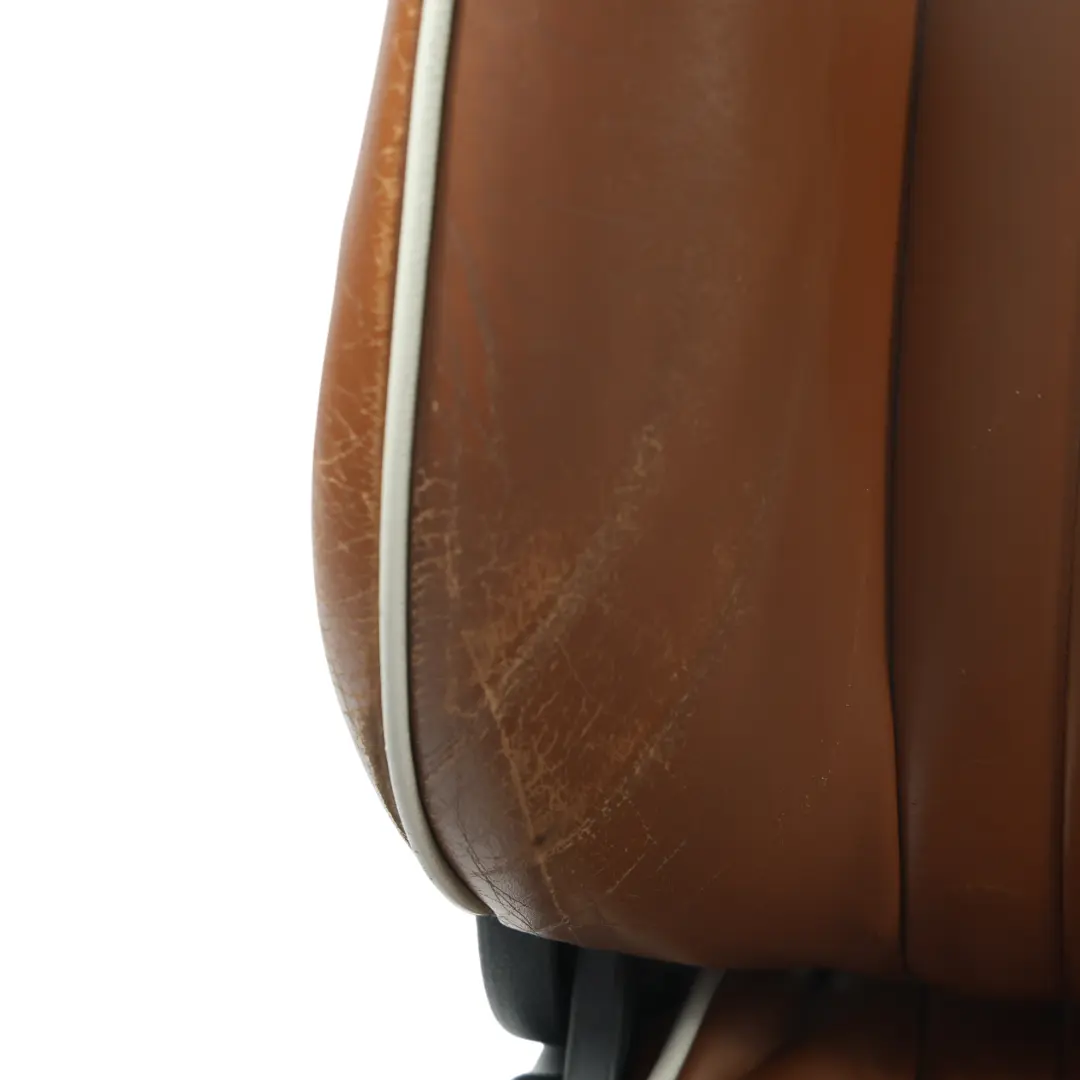 Mini Heated Sport Malt Brown Leather English Seats Front Rear Seat Sidewalk - SKU R52-SPORT-LEATHER-SEATS-SET-LNPR - Part number R52