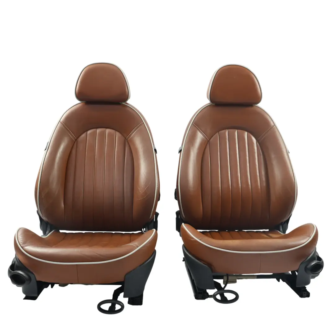 Riscaldato Sport Marrone Pelle Sedili Anteriori Posteriori Marciapiede per Mini con numero di parte R52 Mini Riscaldato Sport Marrone Pelle Sedili Anteriori Posteriori Marciapiede - SKU R52-SPORT-LEATHER-SEATS-SET-LNPR - Numero di parte R52