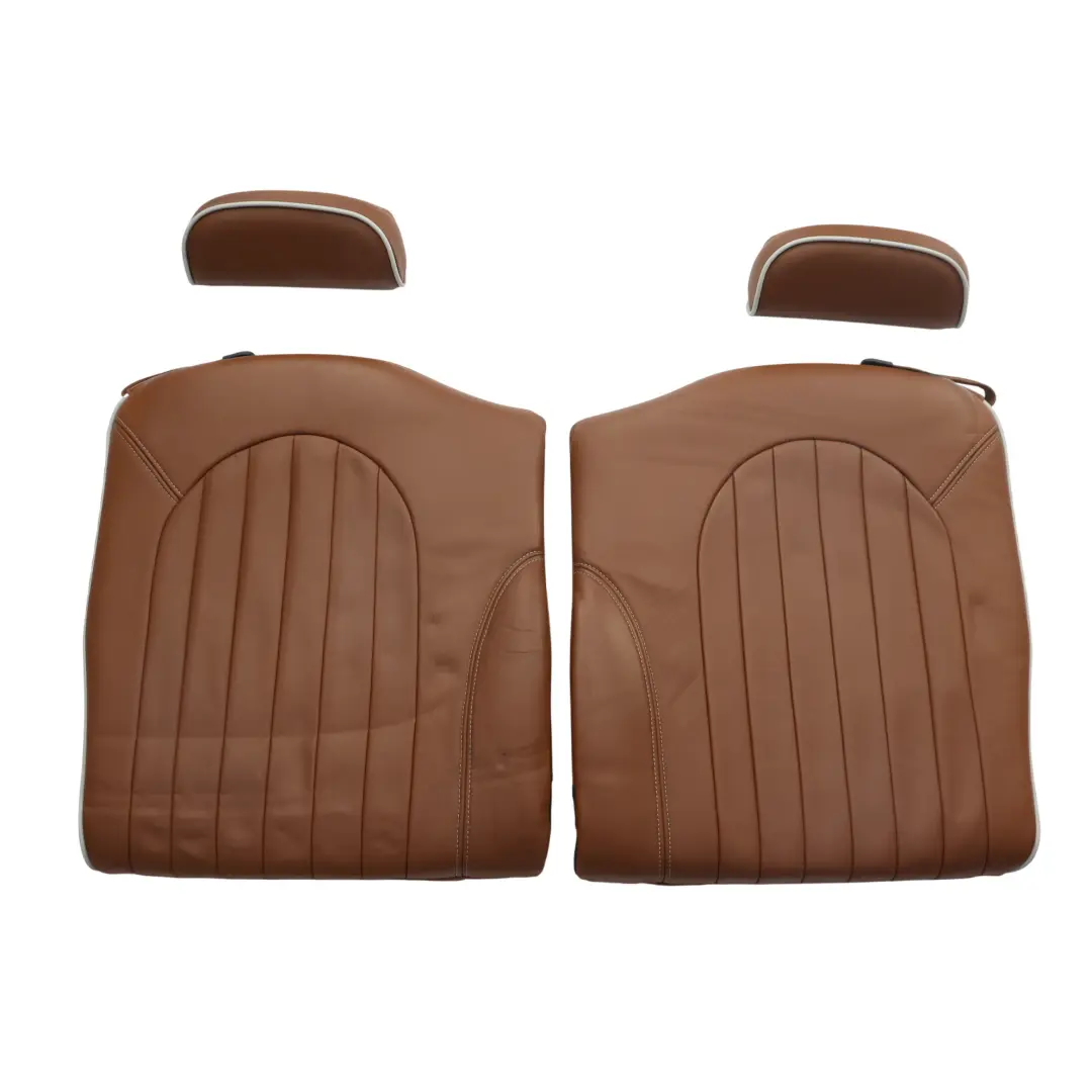 Mini Heated Sport Malt Brown Leather English Seats Front Rear Seat Sidewalk - SKU R52-SPORT-LEATHER-SEATS-SET-LNPR - Part number R52