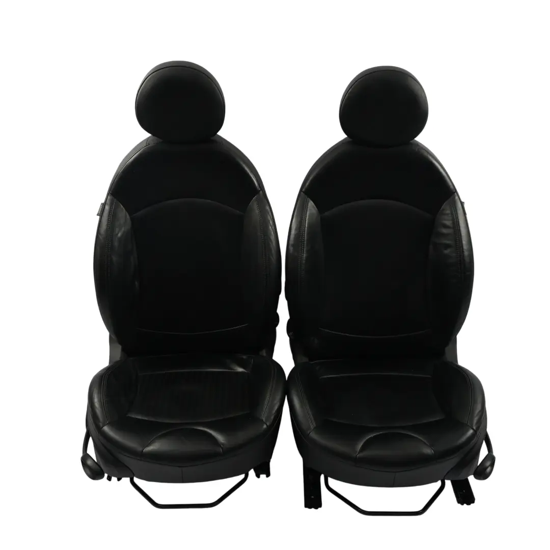 Mini Cooper One R56 Front Rear Sport Full Leather Seats Heated Set Black - SKU R56-SEATS-SPORT-LEATHER-SET-T8E1-1 - Part number R56-SEATS-SPORT-LEATHER-SET-T8E1