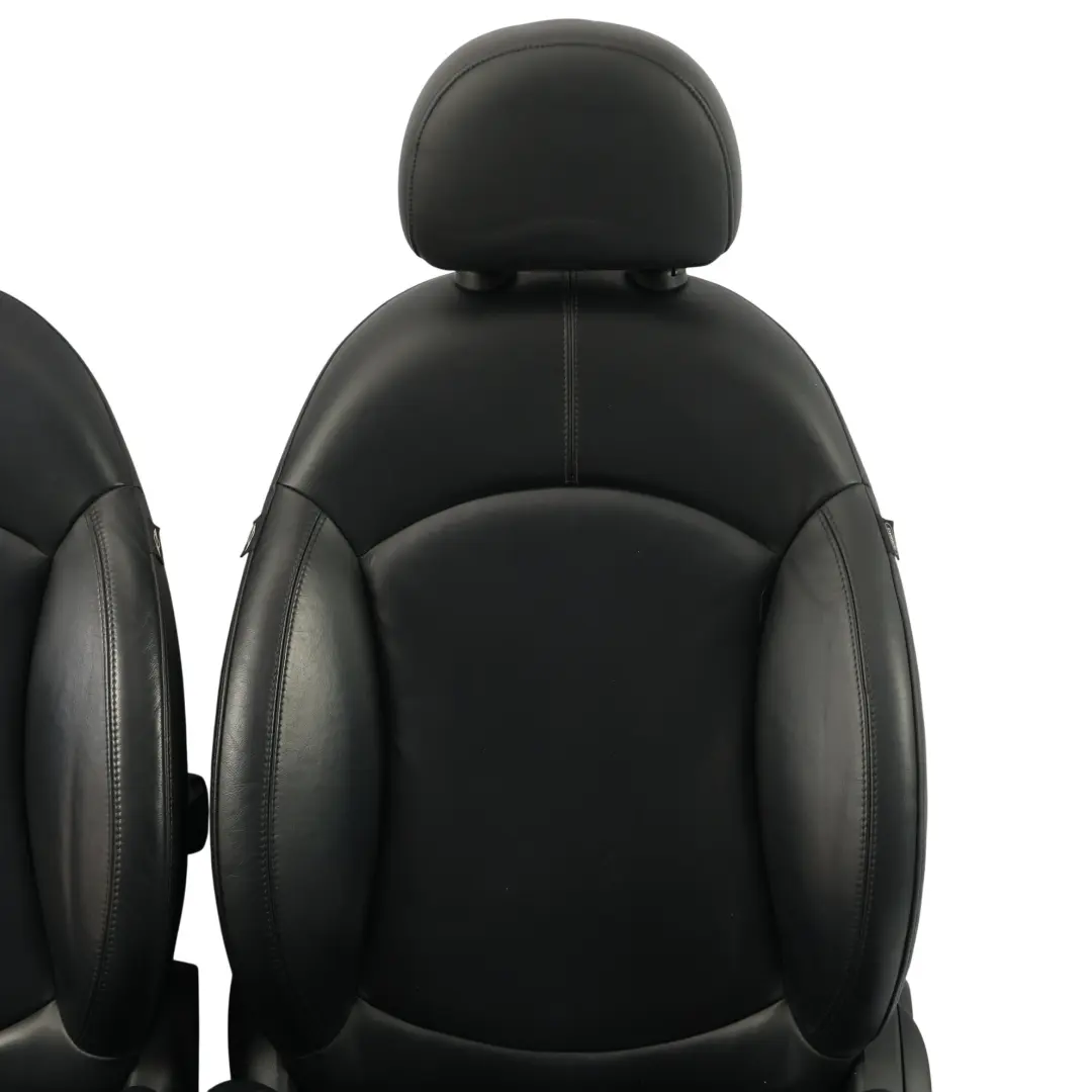 Mini Cooper R60 Countryman Fotele Skórzane Czarne Przód Tył Komplet - SKU R60-SPORT-BLACK-LEATHER-SEATS-T6E1 - Numer Części 9806611
