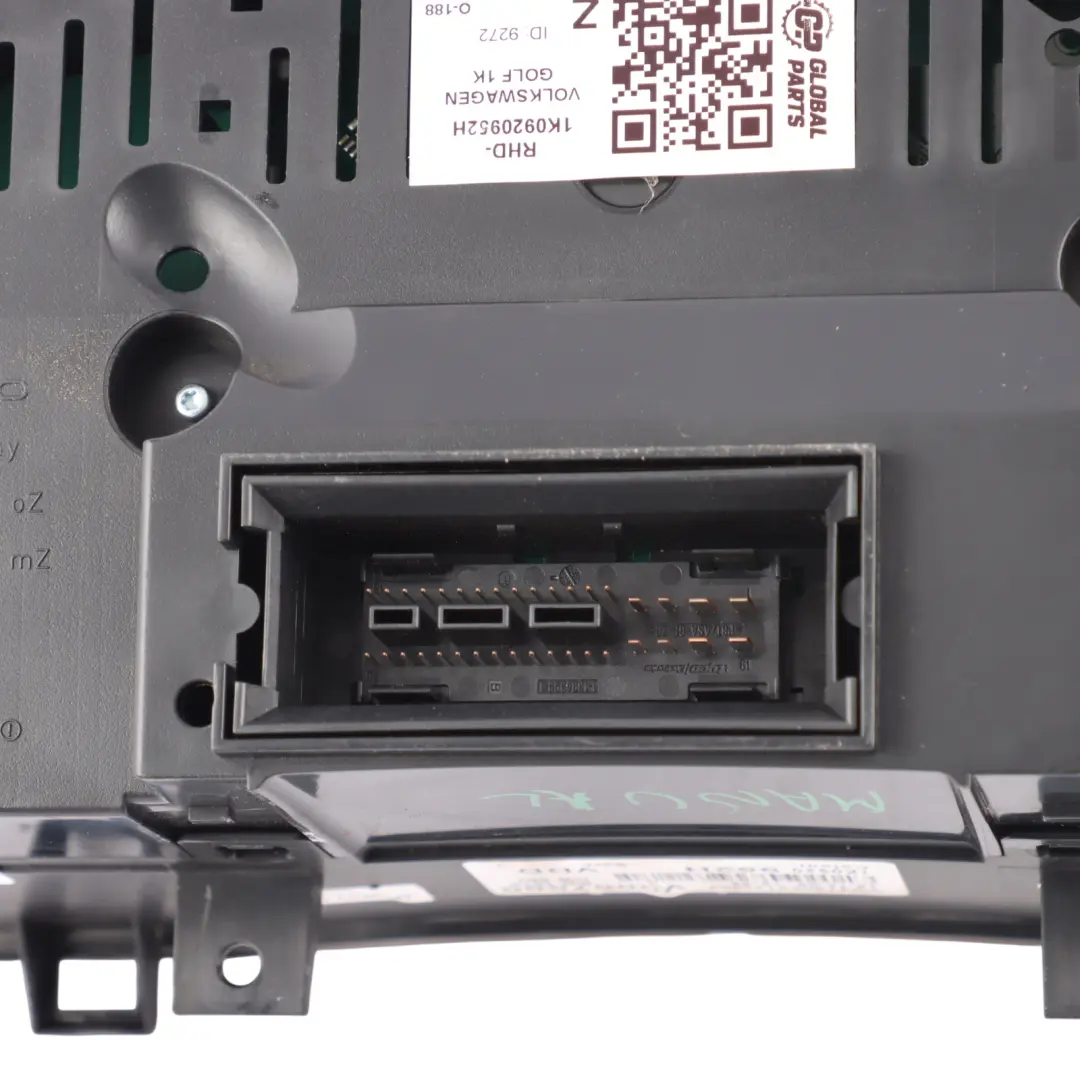 Mk5 1K Instrument Cluster Speedo Meter Clocks Petrol Manual to VW Golf with Part number 1K0920952H VW Golf Mk5 1K Instrument Cluster Speedo Meter Clocks Petrol Manual - SKU RHD-1K0920952H - Part number 1K0920952H