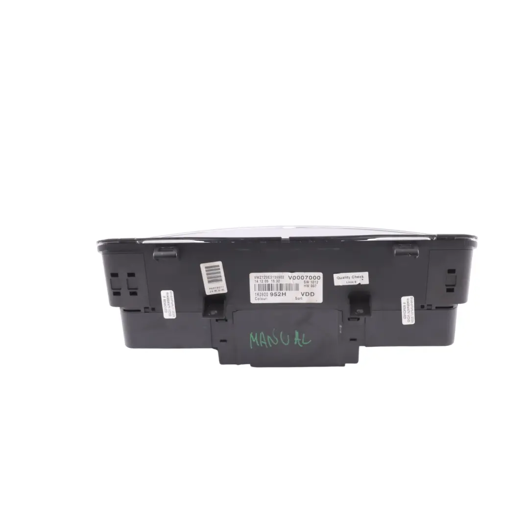 Mk5 1K Instrument Cluster Speedo Meter Clocks Petrol Manual to VW Golf with Part number 1K0920952H VW Golf Mk5 1K Instrument Cluster Speedo Meter Clocks Petrol Manual - SKU RHD-1K0920952H - Part number 1K0920952H