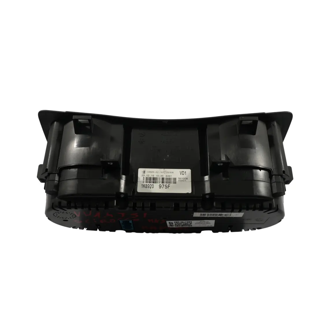Volkswagen Scirocco Mk3 Petrol Manual Instrument Cluster Speedometer - SKU RHD-1K8920975F - Part number 1K8920975F
