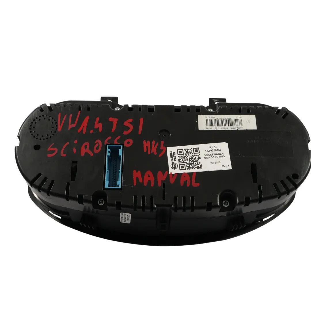 Volkswagen Scirocco Mk3 Petrol Manual Instrument Cluster Speedometer - SKU RHD-1K8920975F - Part number 1K8920975F