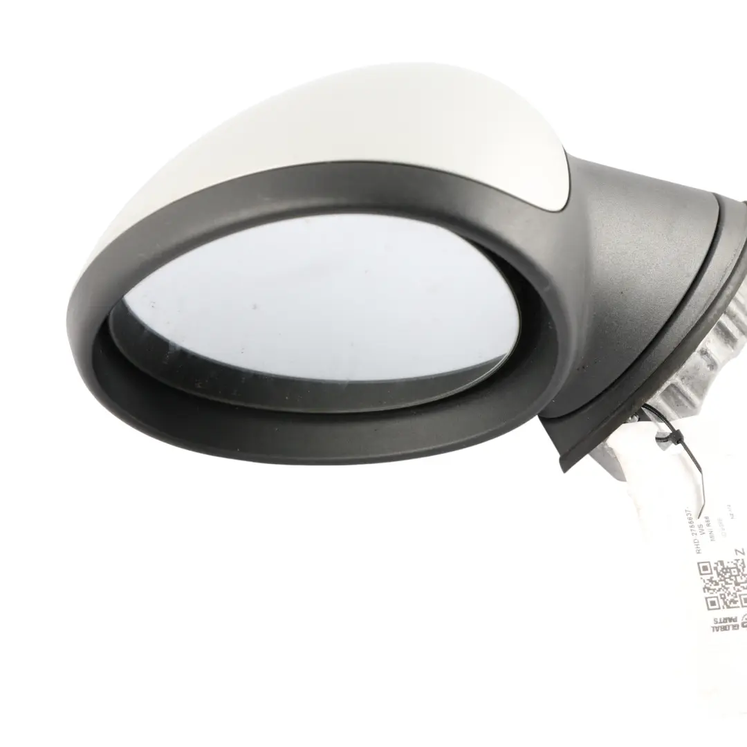 Side View Wing Mirror 5 Pins Left N/S White Silver - A62 to Mini Cooper R55 R56 R57 with Part number 2755637 Mini Cooper R55 R56 R57 Side View Wing Mirror 5 Pins Left N/S White Silver - A62 - SKU RHD-2755637-WS - Part number 2755637