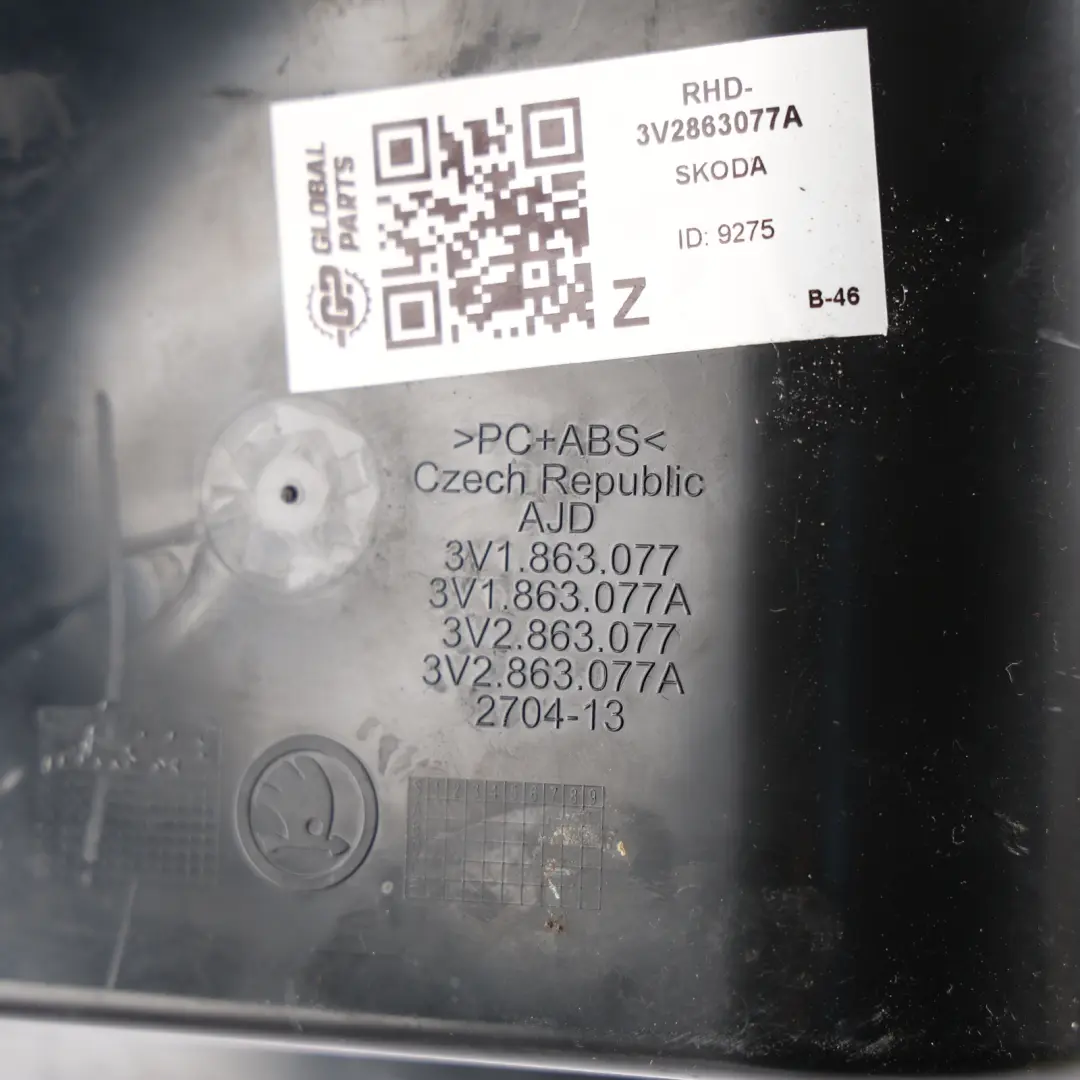 3V Stowage Storage Compartment Ashtray Lighter USB to Skoda Superb with Part number 3V2863077A Skoda Superb 3V Stowage Storage Compartment Ashtray Lighter USB - SKU RHD-3V2863077A - Part number 3V2863077A