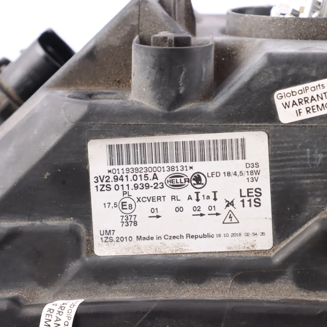 Mk3 3V Front Headlight Headlamp Light Lamp Left N/S to Skoda Superb with Part number 3V2941015A Skoda Superb Mk3 3V Front Headlight Headlamp Light Lamp Left N/S - SKU RHD-3V2941015A - Part number 3V2941015A