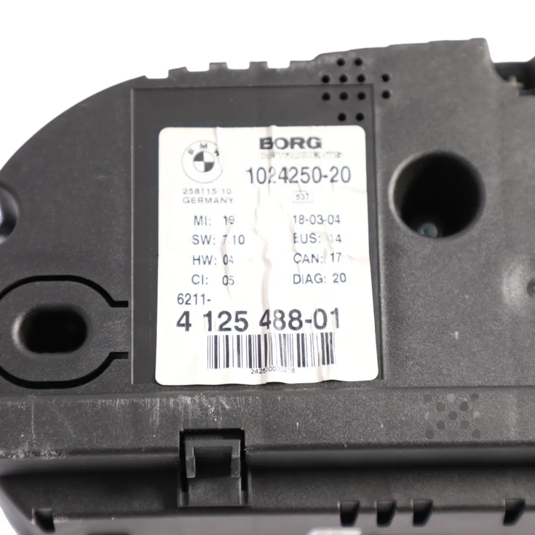 BMW Z4 E85 Instrument Cluster Speedo Clocks Petrol Manual MPH - SKU RHD-4125488-2 - Part number 4125488