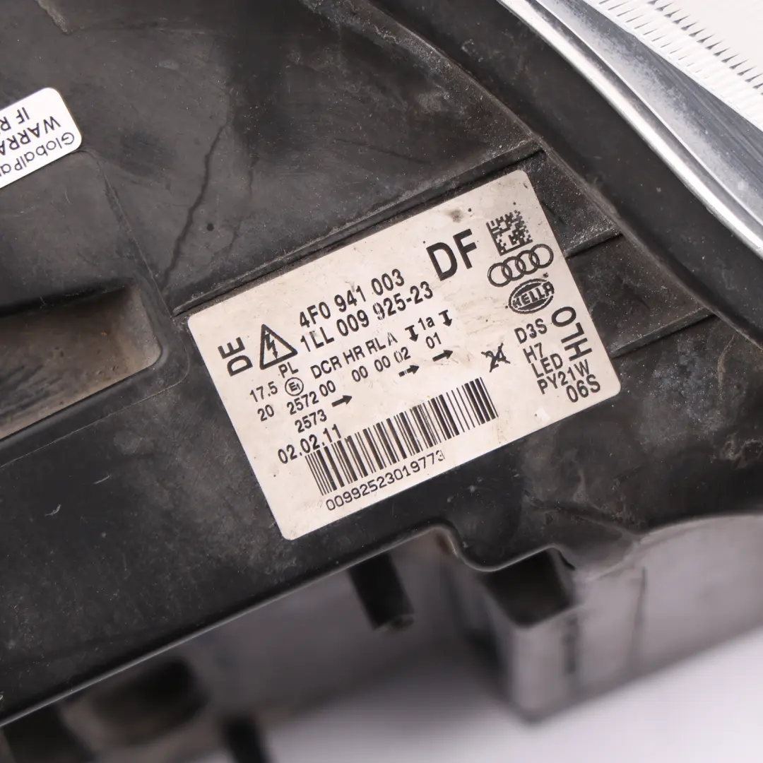 Audi A6 C6 Front LED Headlight Headlamp Lamp Light Right O/S - SKU RHD-4F0941003DF-1 - Part number 4F0941003DF