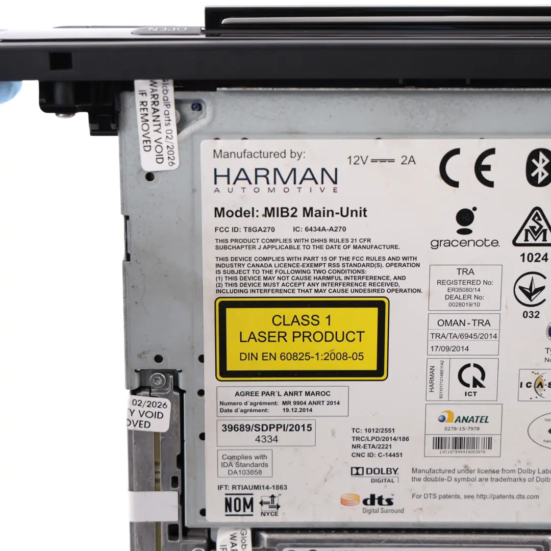 Audi A7 4G8 Central Computer Head Unit Sat Nav Player Radio CD - SKU RHD-4G1035021G - Part number 4G1035021G