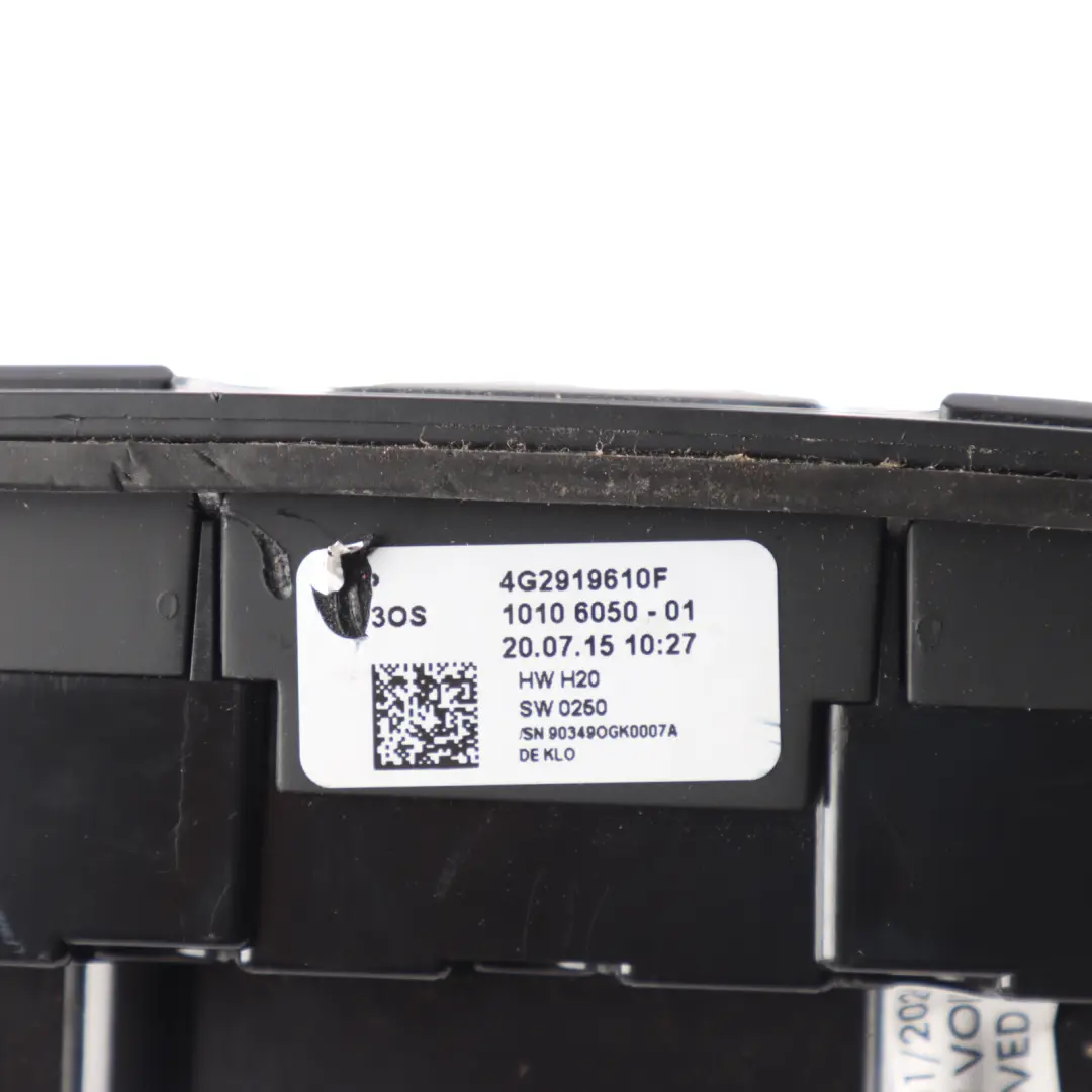 Audi A6 C7 A7 4G MMI Centre Console Multimedia Sat Nav Switch Panel - SKU RHD-4G2919610F - Part number 4G2919610F