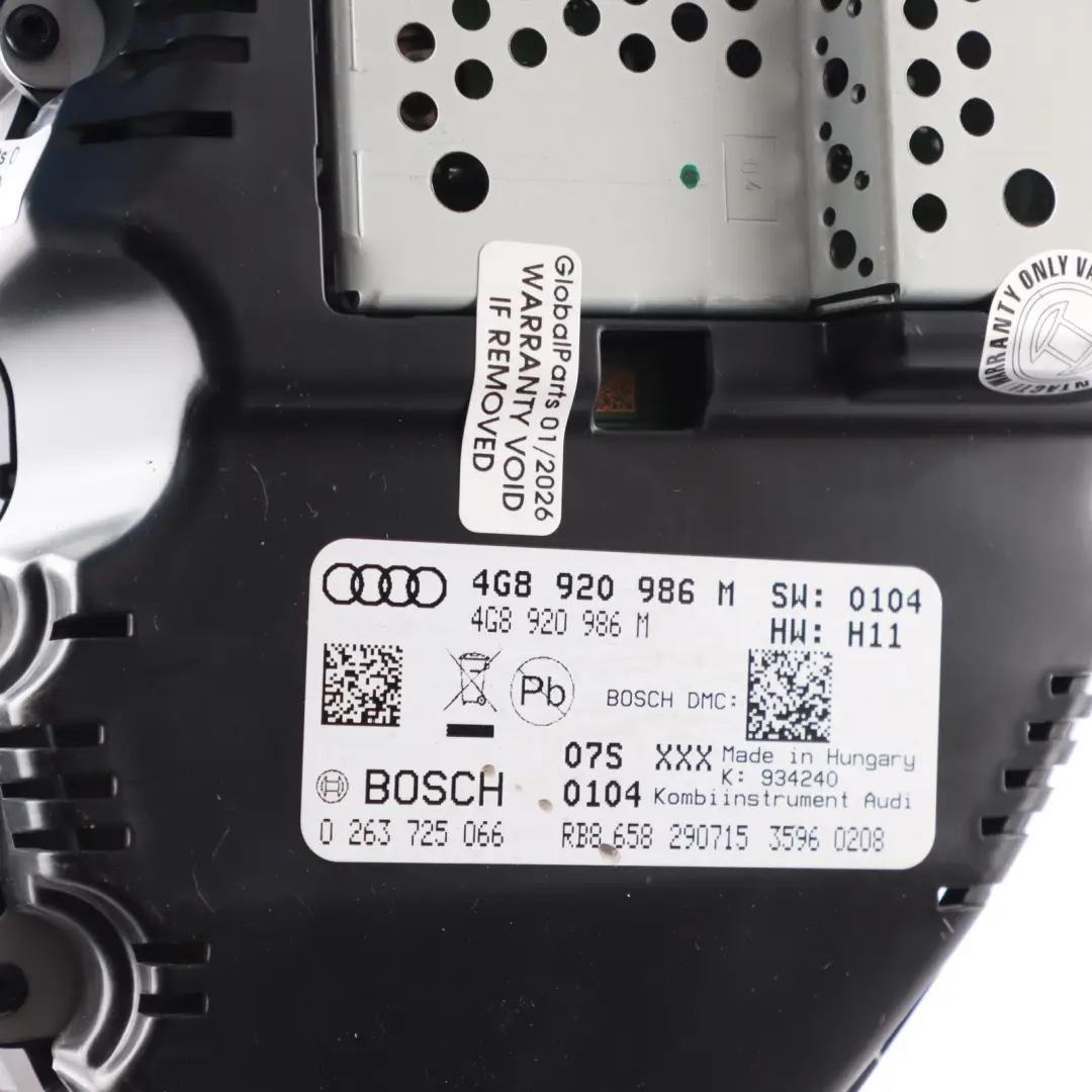 Instrument Cluster Speedo Meter Clocks Diesel Automatic to Audi A7 4G with Part number 4G8920986M Audi A7 4G Instrument Cluster Speedo Meter Clocks Diesel Automatic - SKU RHD-4G8920986M - Part number 4G8920986M