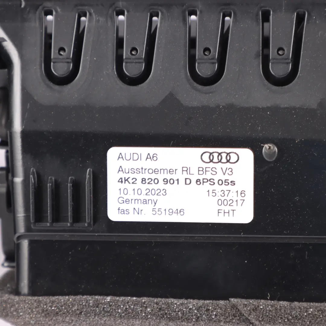 Audi A6 C8 Dashboard Centre Air Vent Front Dash Nozzle Grille - SKU RHD-4K2820901D - Part number 4K2820901D