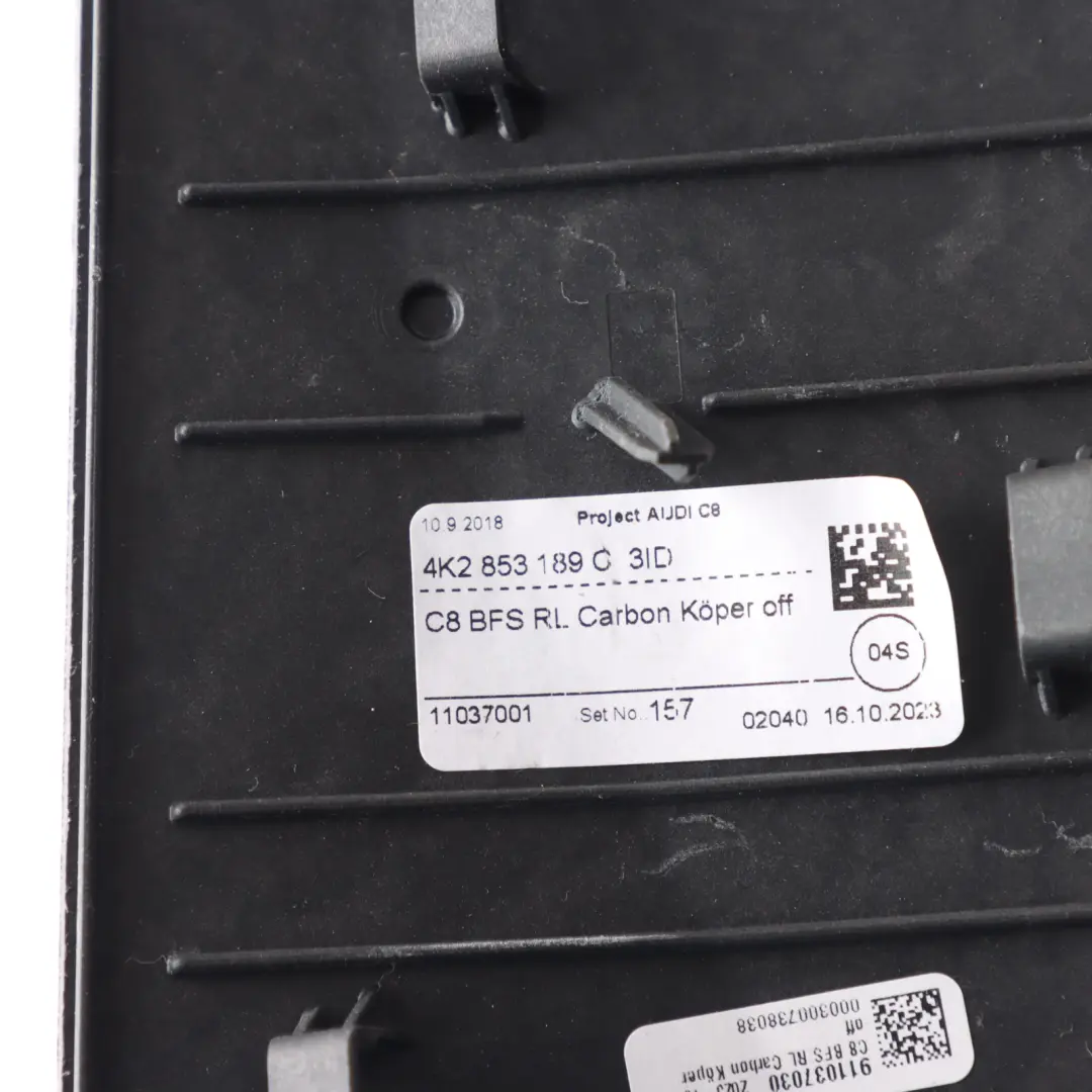 Interior Trim Strips Cover Panel Set Carbon Twill Structure 4K2853189 to Audi A6 C8 with Part number 4K2853189C Audi A6 C8 Interior Trim Strips Cover Panel Set Carbon Twill Structure 4K2853189 - SKU RHD-4K2853189C - Part number 4K2853189C