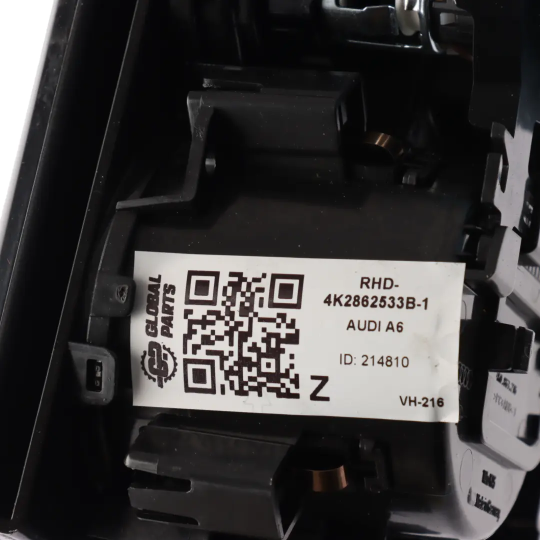 Audi A6 C8 Centre Console Drink Cup Holder Trim Cover Flap - SKU RHD-4K2862533B-1 - Part number 4K2862533B