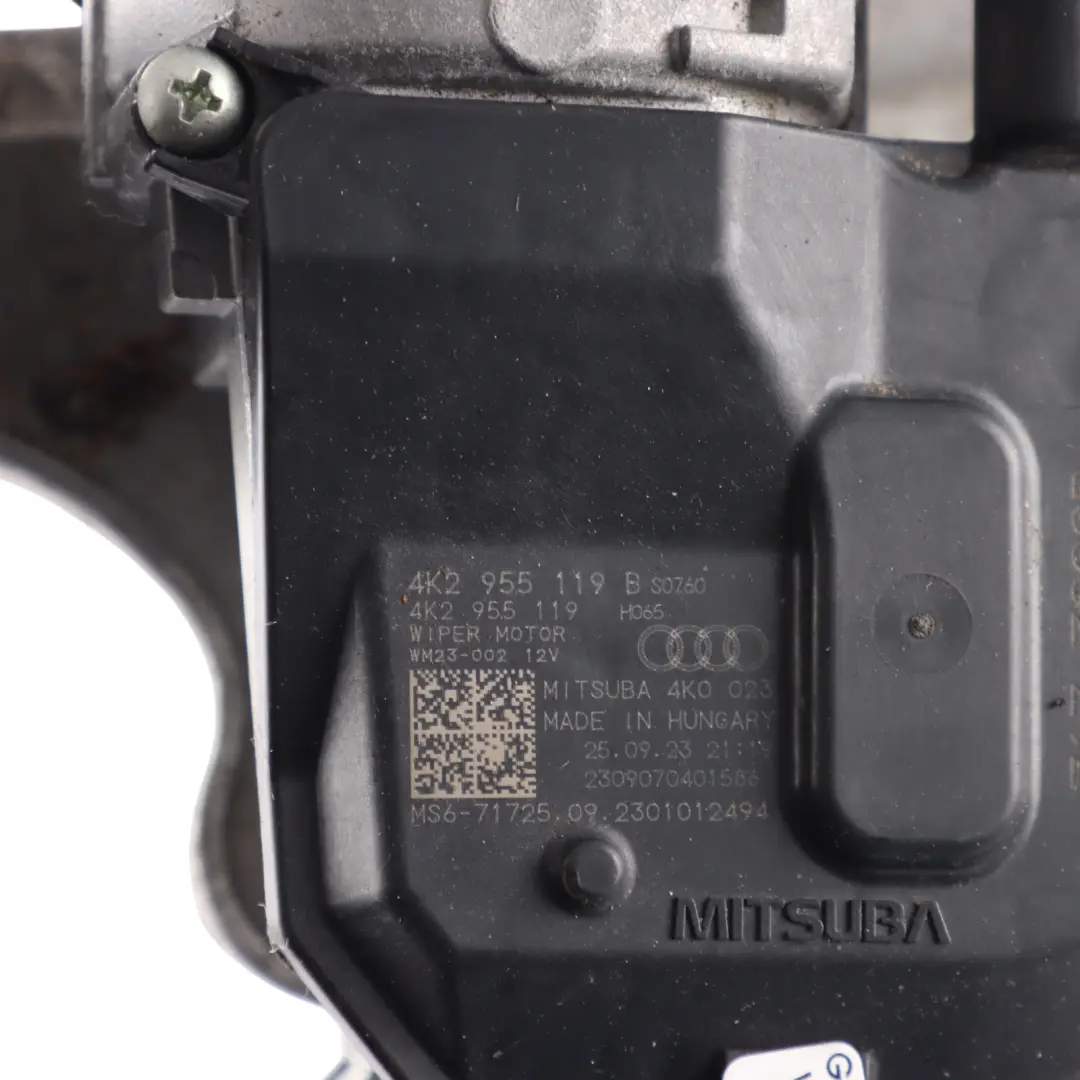 Audi A6 C8 Windscreen Wiper Mechanism Motor Linkage - SKU RHD-4K2955023B - Part number 4K2955023B