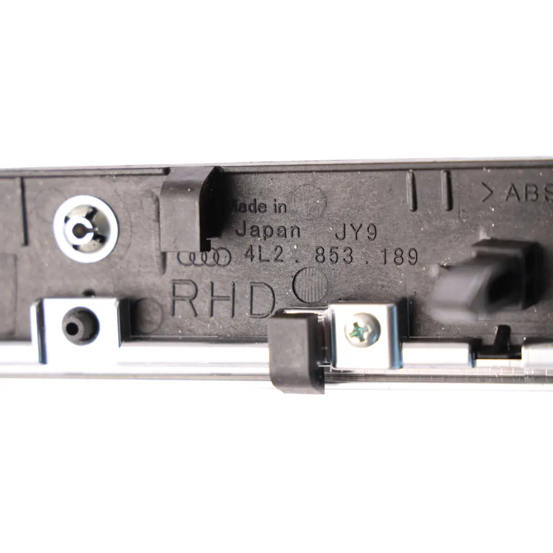 Dashboard Side Strip Trim Panel Quattro Badge Left N/S to Audi Q7 4L with Part number 4L2853189E Audi Q7 4L Dashboard Side Strip Trim Panel Quattro Badge Left N/S - SKU RHD-4L2853189E - Part number 4L2853189E