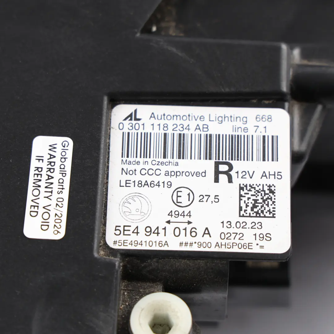 Mk4 Headlight LED Head Lamp Front Right O/S to Skoda Octavia with Part number 5E4941016A Skoda Octavia Mk4 Headlight LED Head Lamp Front Right O/S - SKU RHD-5E4941016A - Part number 5E4941016A