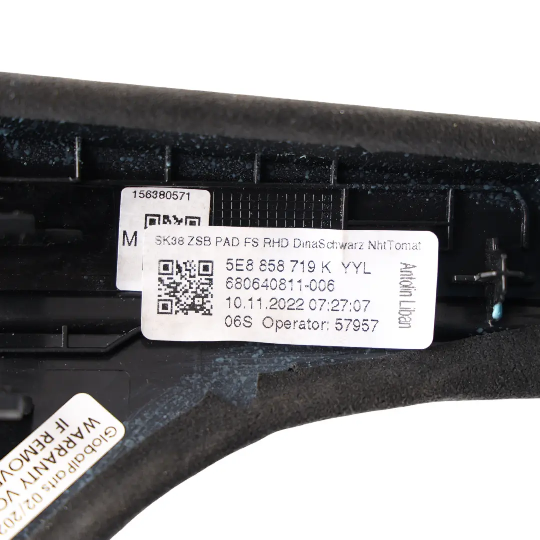 VRS Mk4 Dashboard Trim Cover Right O/S Alcantara Black to Skoda Octavia with Part number 5E8858719K Skoda Octavia VRS Mk4 Dashboard Trim Cover Right O/S Alcantara Black - SKU RHD-5E8858719K - Part number 5E8858719K