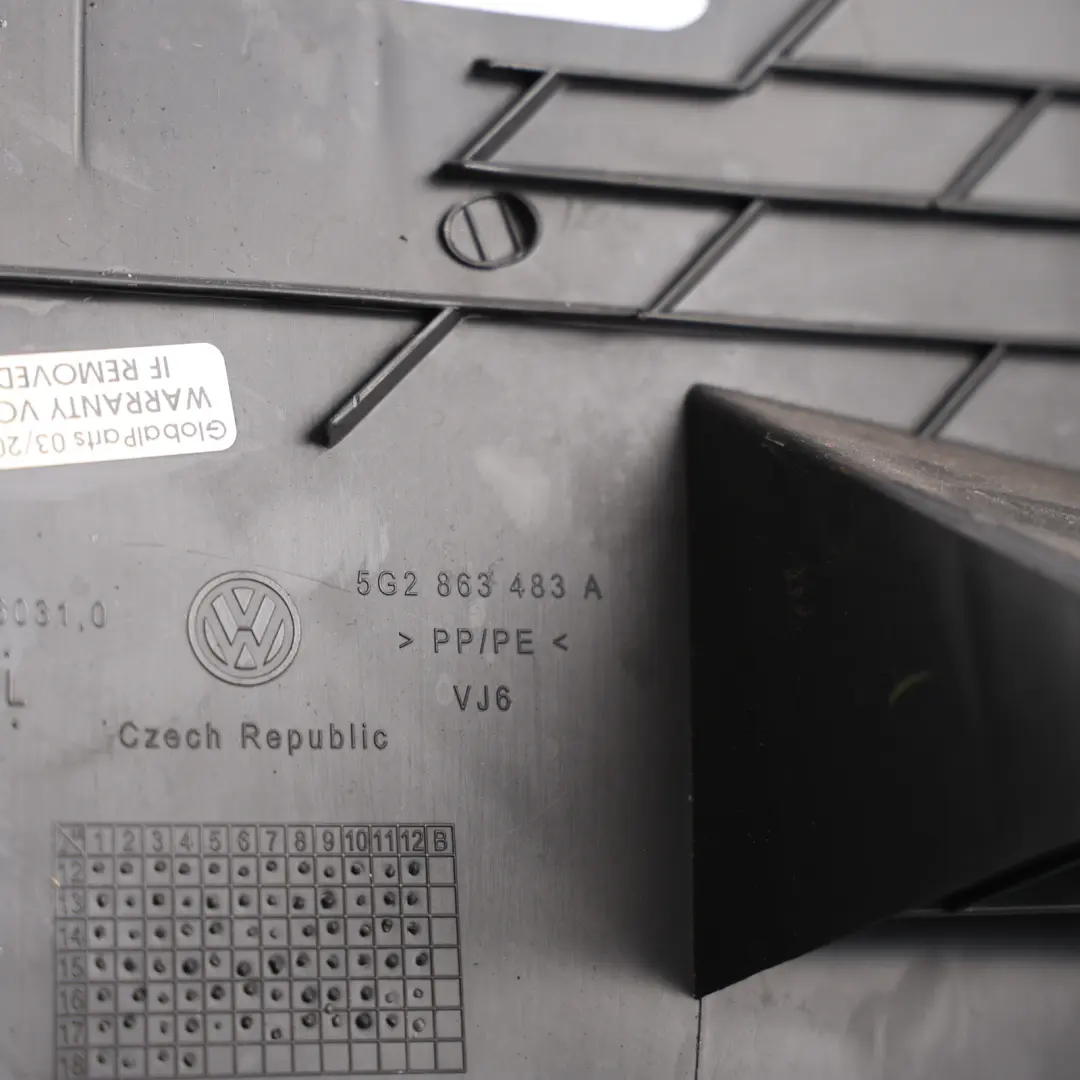 5G Kick Panel Sill A Pillar Trim Cover Left N/S to Volkswagen Golf Gti with Part number 5G2863483A Volkswagen Golf Gti 5G Kick Panel Sill A Pillar Trim Cover Left N/S - SKU RHD-5G2863483A - Part number 5G2863483A