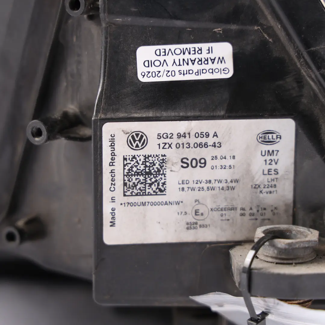 Headlight Headlamp Lamp Front Left N/S 5G2941005D to VW Volkswagen Golf Mk7 GTI with Part number 5G2941059A VW Volkswagen Golf Mk7 GTI Headlight Headlamp Lamp Front Left N/S 5G2941005D - SKU RHD-5G2941059A-3 - Part number 5G2941059A