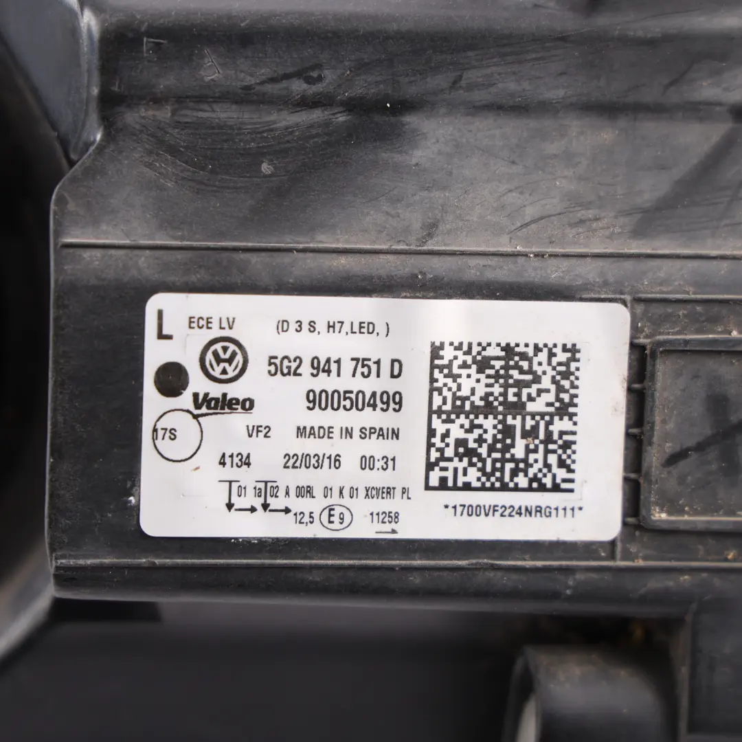 Headlight Headlamp Lamp Front Left N/S to VW Volkswagen Golf VII MK7 with Part number 5G2941753D VW Volkswagen Golf VII MK7 Headlight Headlamp Lamp Front Left N/S - SKU RHD-5G2941753D-1 - Part number 5G2941753D