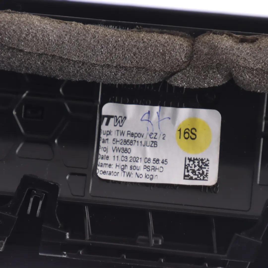 Mk8 Dashboard Air Vent Cover Trim Panel Moulding to VW Volkswagen Golf with Part number 5H2858711J VW Volkswagen Golf Mk8 Dashboard Air Vent Cover Trim Panel Moulding - SKU RHD-5H2858711J - Part number 5H2858711J